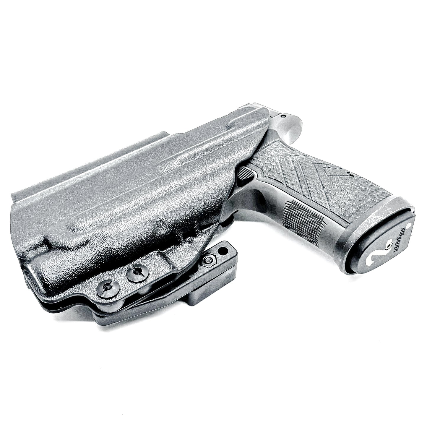 Inside Waistband IWB holster for Sig P365-AXG Legion with FOXTROT2R. Red dot ready, Enigma compatible, Gen 1 & Gen 2 specific. Made in USA.