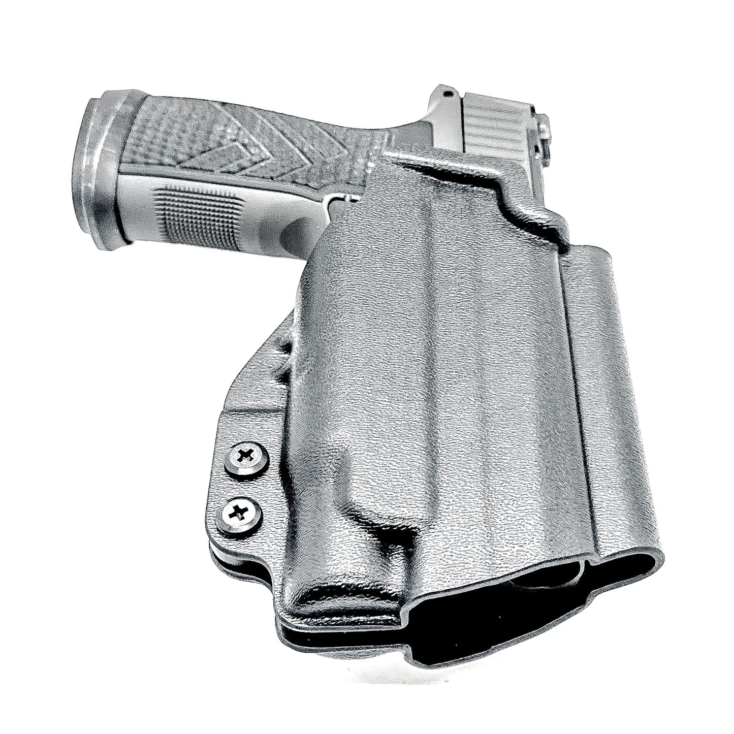 Precision Outside Waistband OWB holster for SIG P365-AXG Legion with FOXTROT2R. Adjustable retention, optics-ready, threaded barrel compatible. Made in the USA.