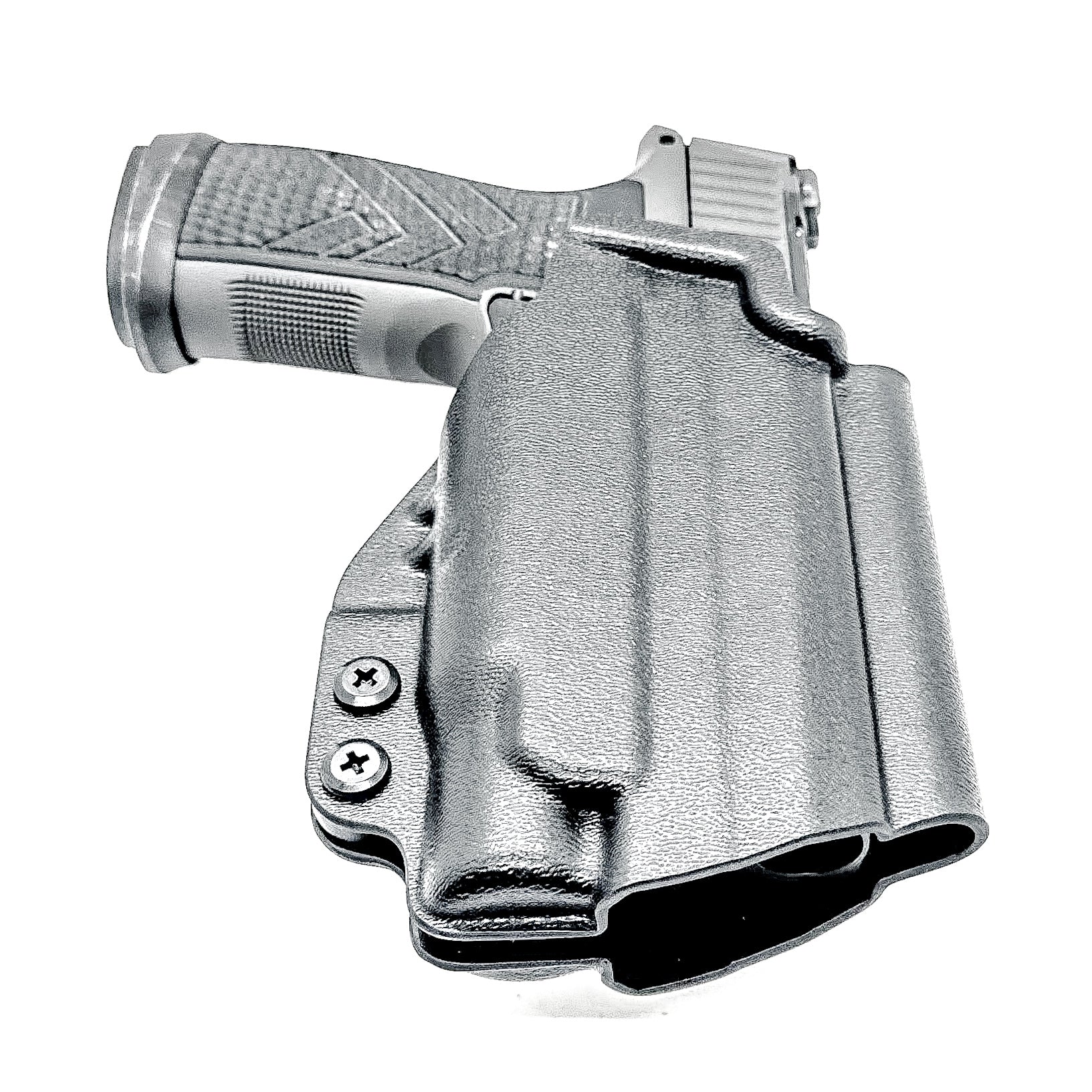 Precision Outside Waistband OWB holster for SIG P365-AXG Legion with FOXTROT2R. Adjustable retention, optics-ready, threaded barrel compatible. Made in the USA.
