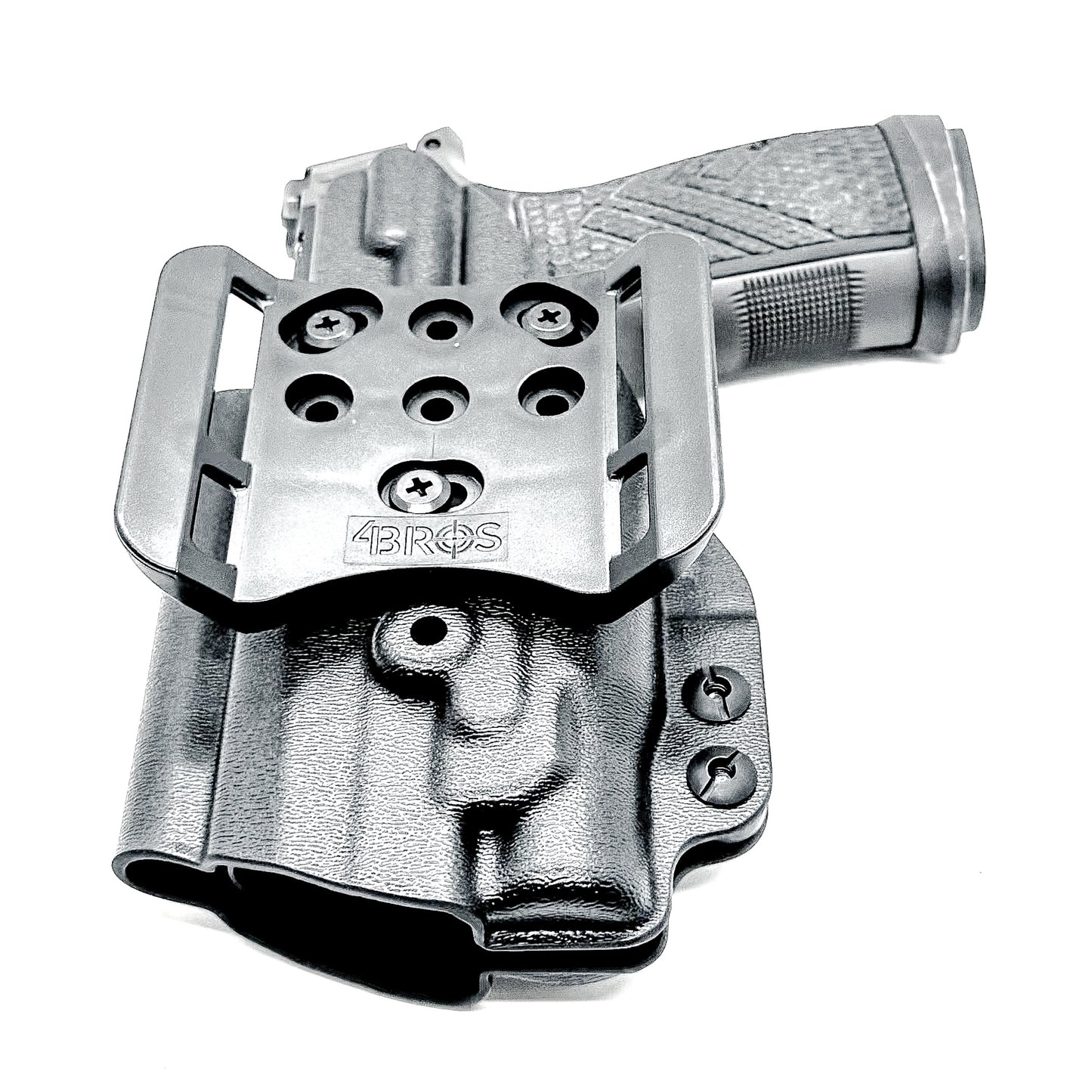 Precision Outside Waistband OWB holster for SIG P365-AXG Legion with FOXTROT2R. Adjustable retention, optics-ready, threaded barrel compatible. Made in the USA.