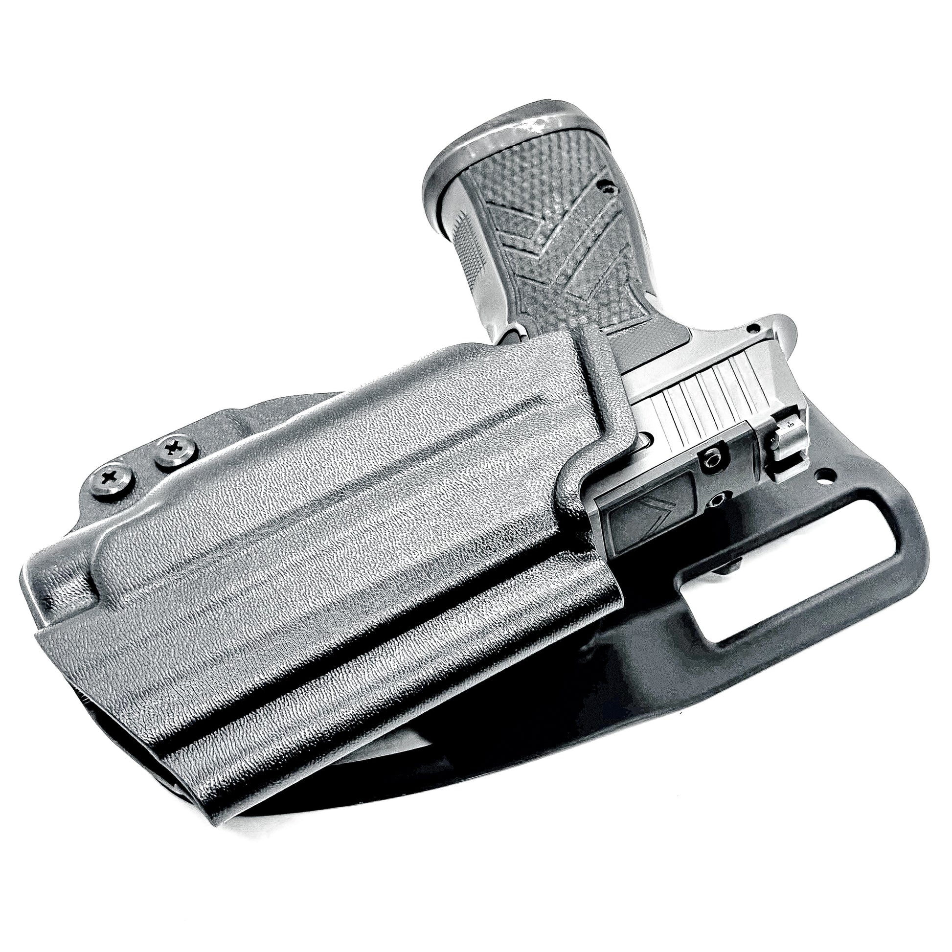 Sig Sauer P365-AXG Legion and FOXTROT2R Outside Waistband (OWB) holster light-duty & competition holster, offering secure retention and precise fit