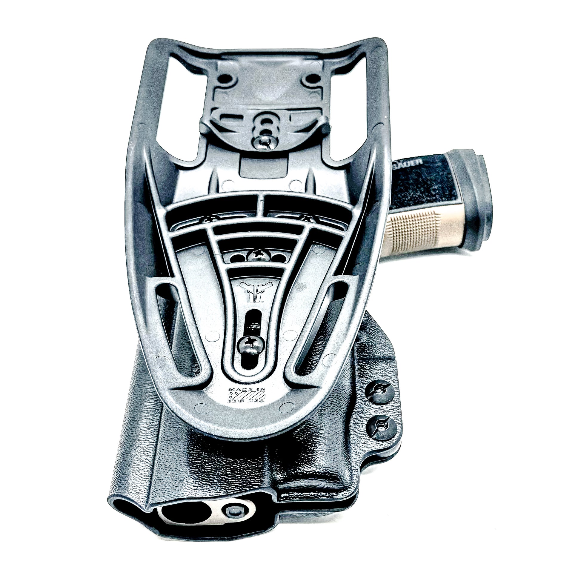 OWB holster for Sig Sauer P365-DH3 AXG with FOXTROT2R. Outside Waistband light duty & competition holster with adjustable retention and optics support.
