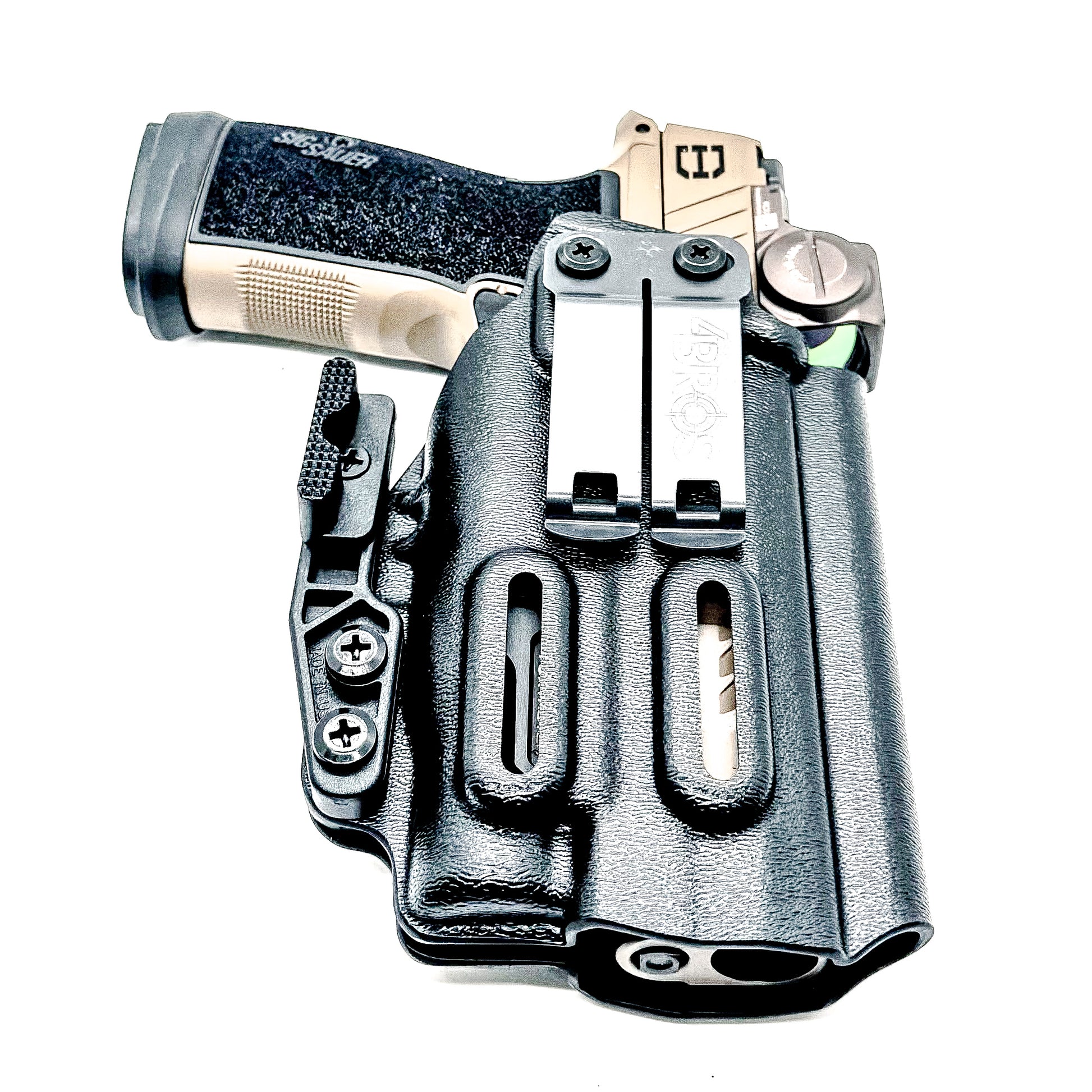 IWB holster for Sig Sauer P365-DH3 AXG with FOXTROT2R. Inside Waistband concealed carry holster with adjustable retention and reduced printing.