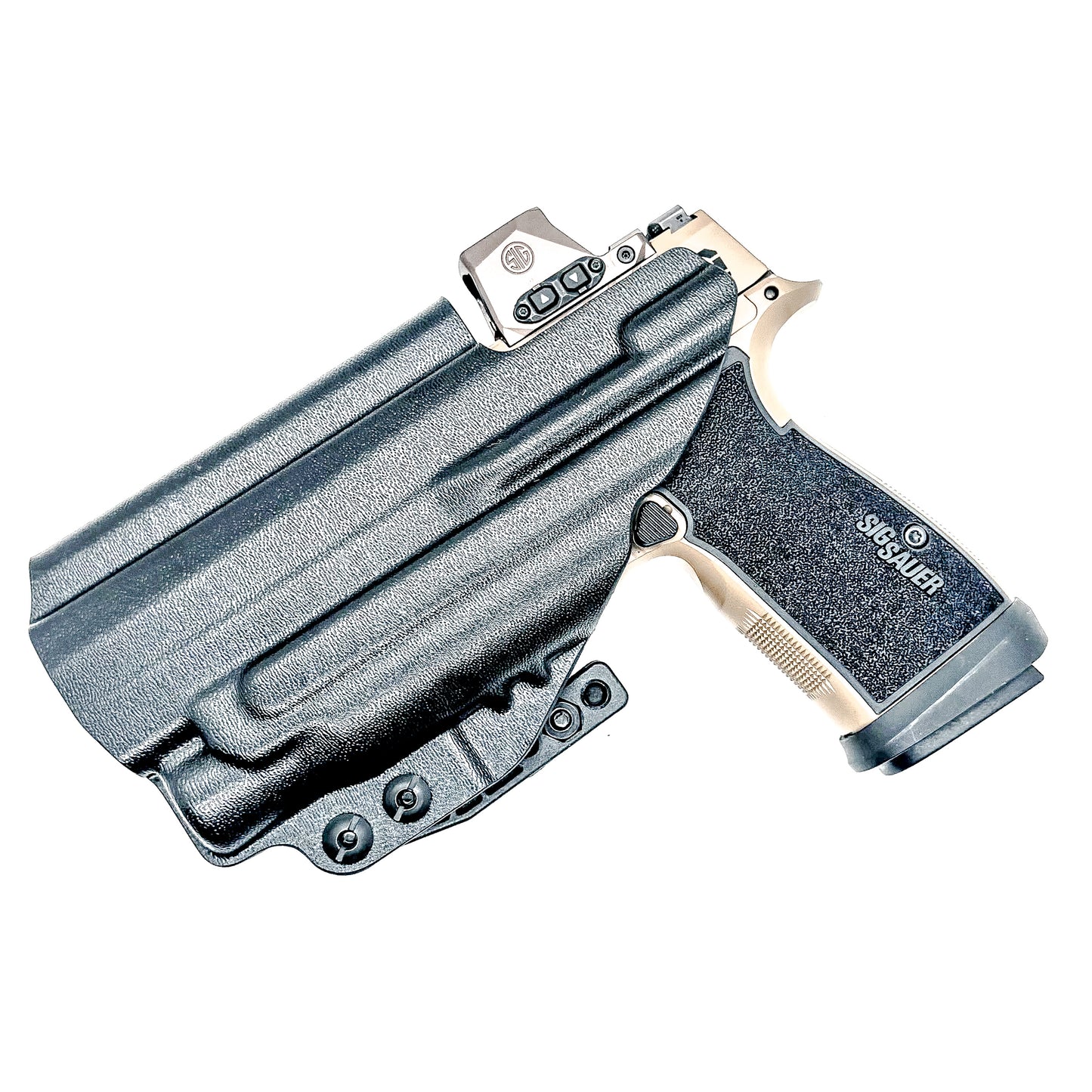 IWB holster for Sig Sauer P365-DH3 AXG with FOXTROT2R. Inside Waistband concealed carry holster with adjustable retention and reduced printing.