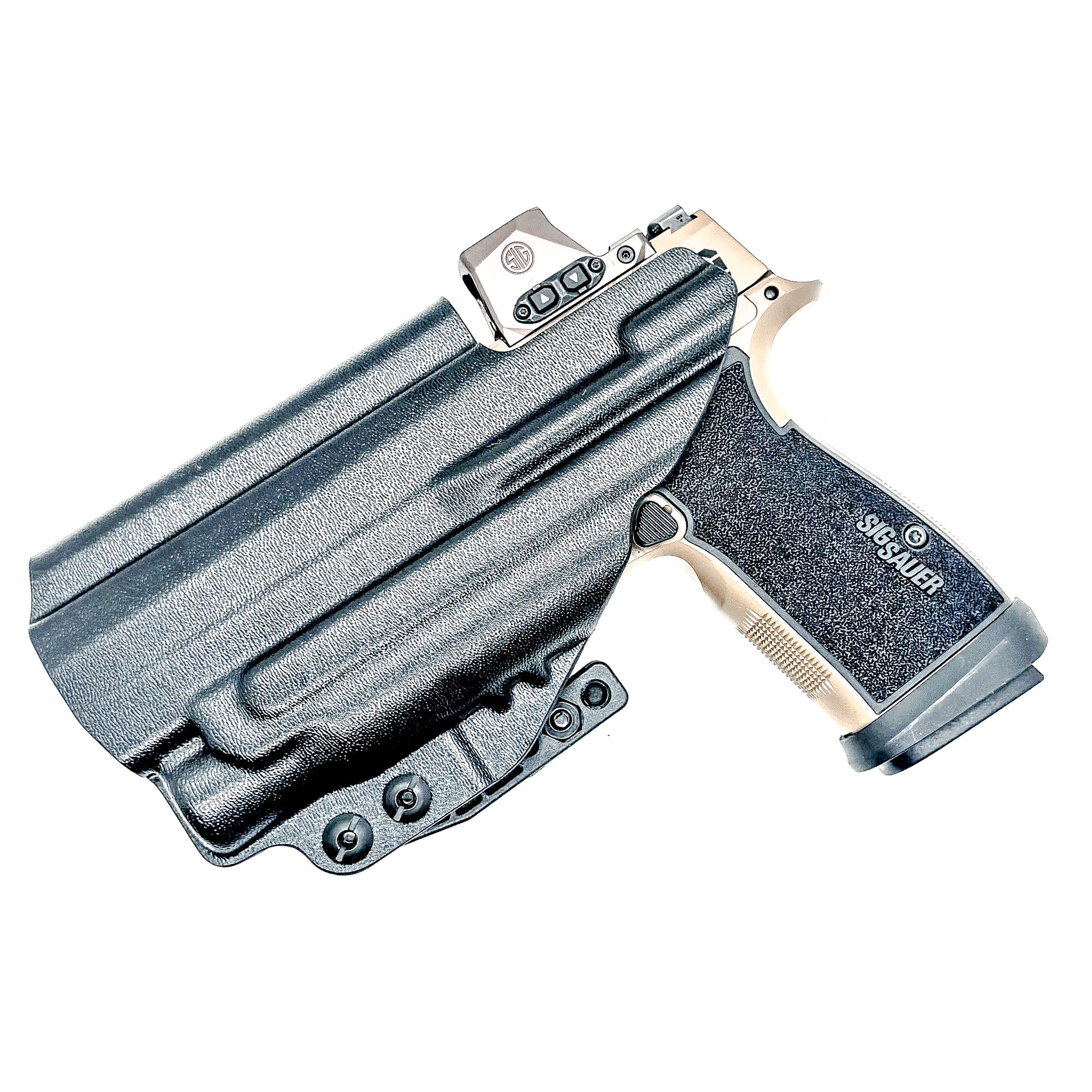 IWB holster for Sig Sauer P365-DH3 AXG with FOXTROT2R. Inside Waistband concealed carry holster with adjustable retention and reduced printing.