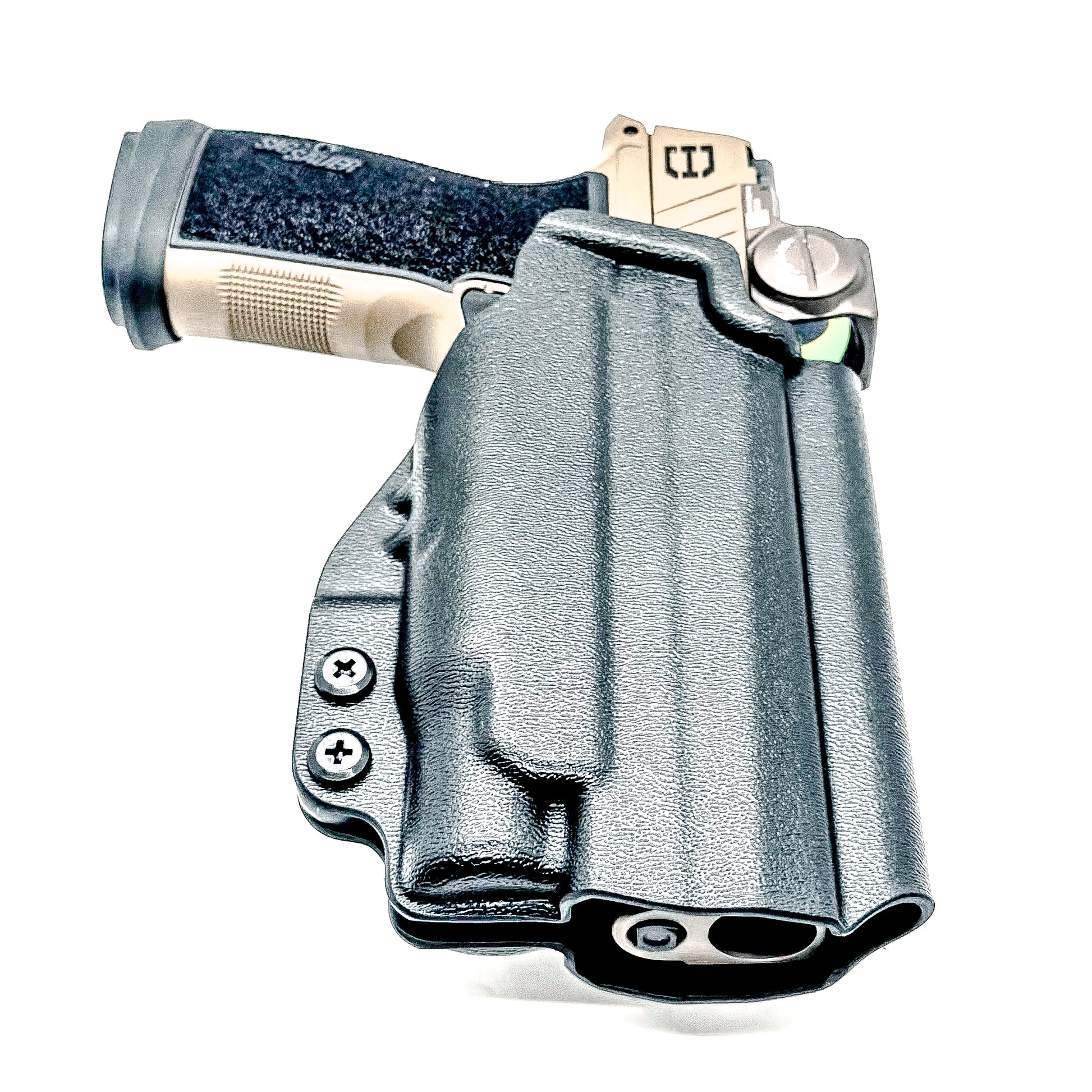 OWB holster for Sig Sauer P365-DH3 AXG with FOXTROT2R. Outside Waistband holster for range, training, and open carry with adjustable retention.