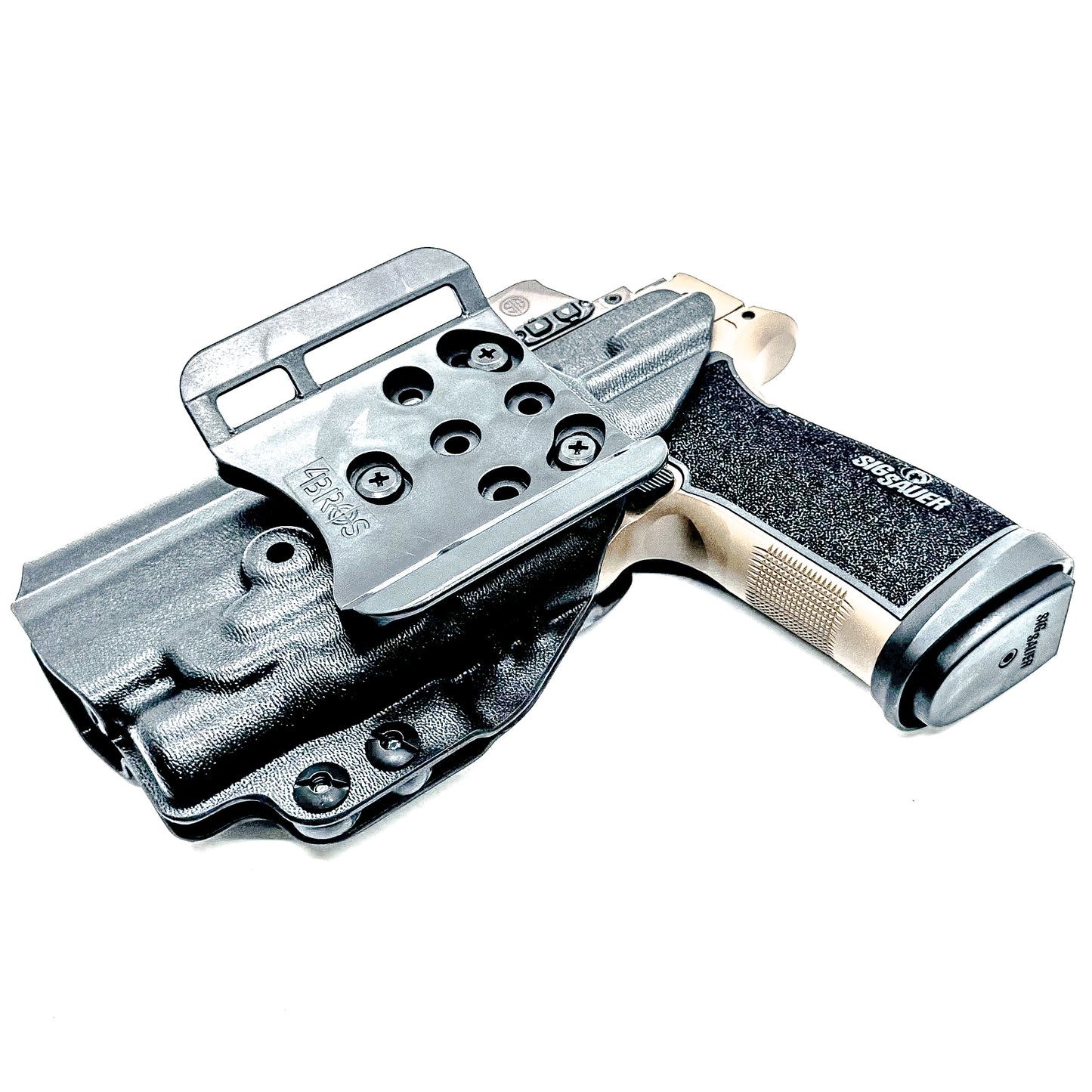 OWB holster for Sig Sauer P365-DH3 AXG with FOXTROT2R. Outside Waistband holster for range, training, and open carry with adjustable retention.