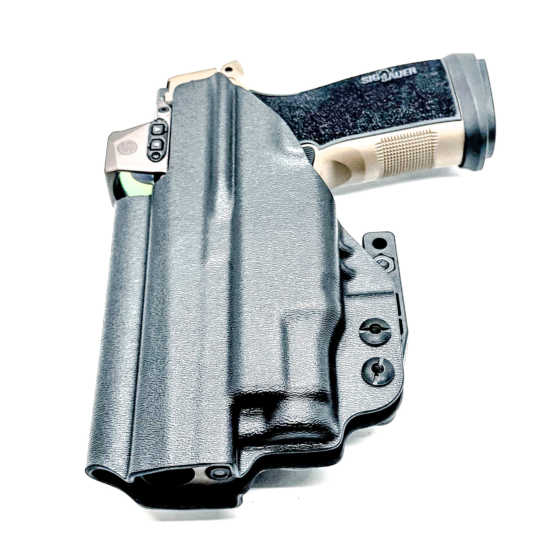 IWB holster for Sig Sauer P365-DH3 AXG with TLR-7 Sub. Inside Waistband concealed carry holster with adjustable retention and reduced printing.