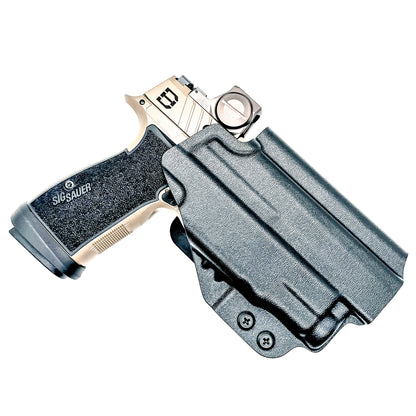OWB holster for Sig Sauer P365-DH3 AXG with TLR-7 Sub. Outside Waistband holster for range, training, and open carry with adjustable retention.