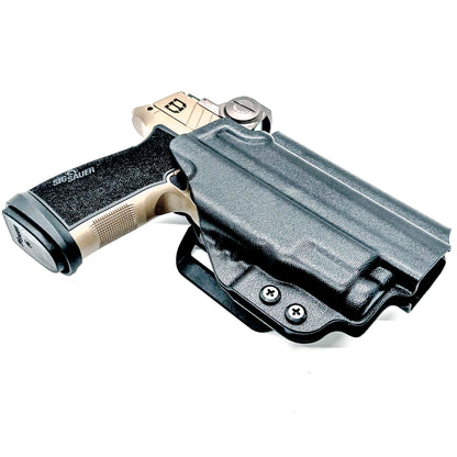 OWB holster for Sig Sauer P365-DH3 AXG with TLR-7 Sub. Outside Waistband holster for range, training, and open carry with adjustable retention.
