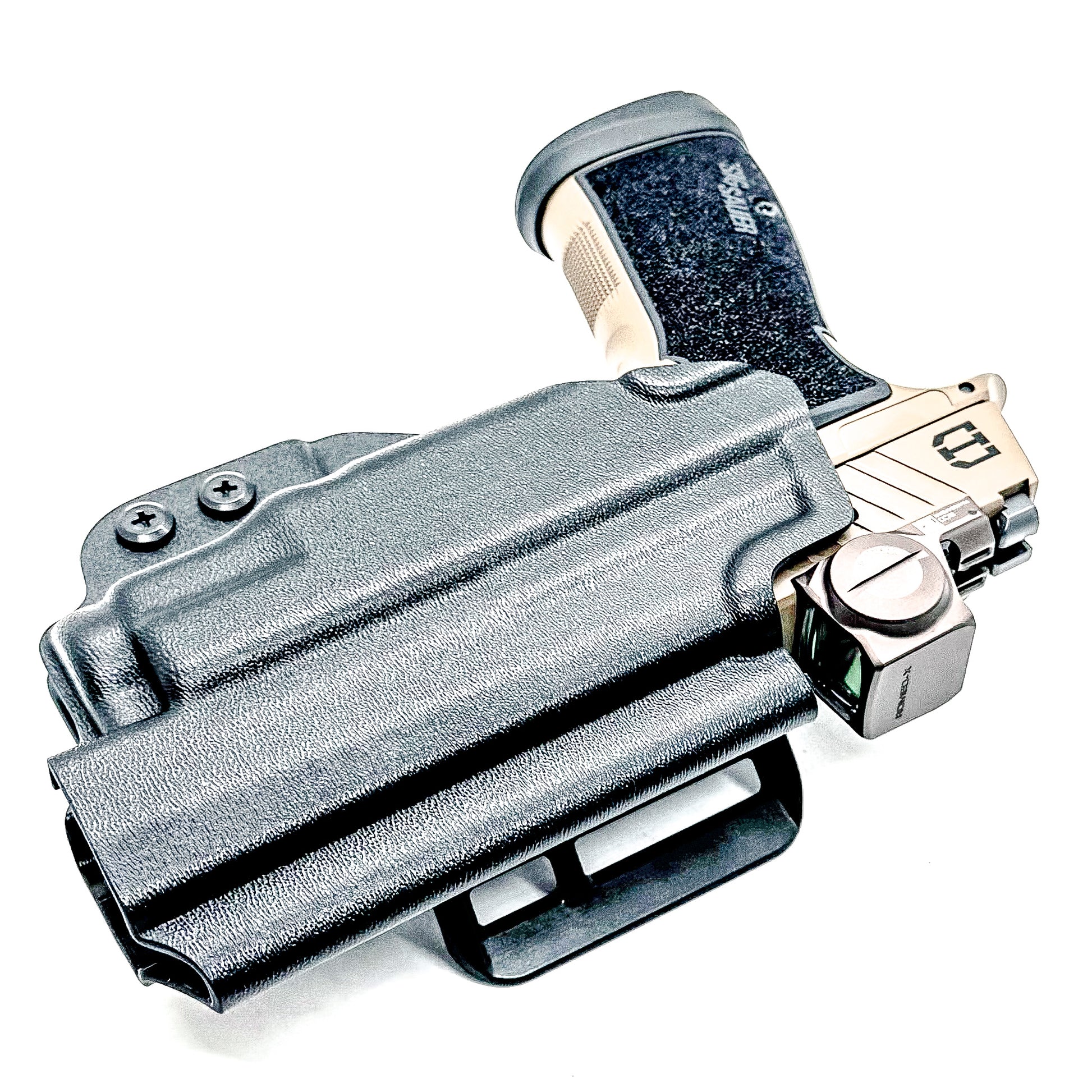 OWB holster for Sig Sauer P365-DH3 AXG with TLR-7 Sub. Outside Waistband holster for range, training, and open carry with adjustable retention.