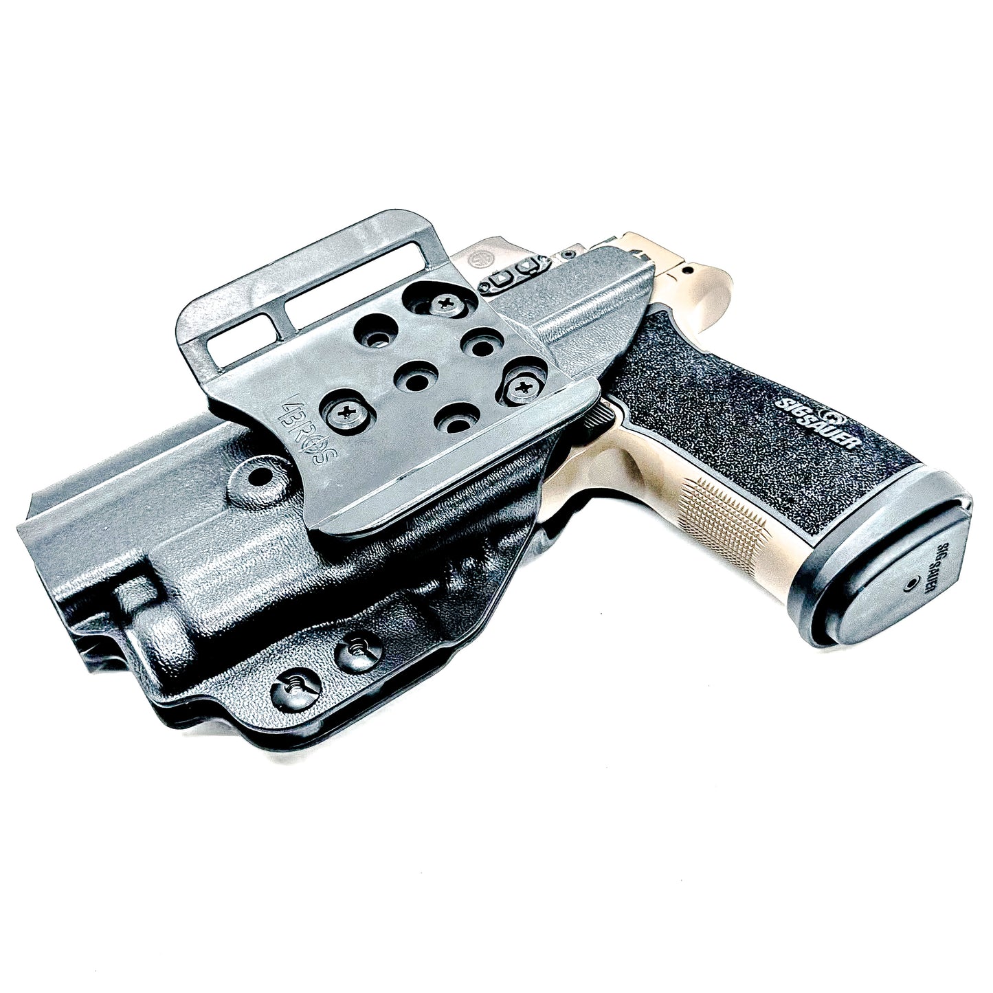 OWB holster for Sig Sauer P365-DH3 AXG with TLR-7 Sub. Outside Waistband holster for range, training, and open carry with adjustable retention.