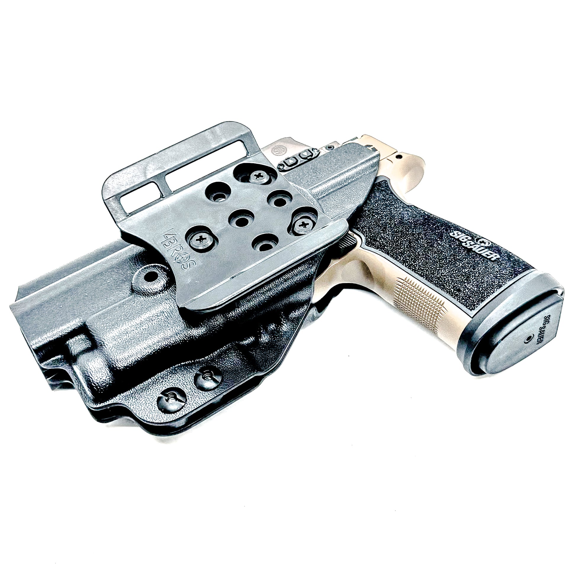 OWB holster for Sig Sauer P365-DH3 AXG with TLR-7 Sub. Outside Waistband holster for range, training, and open carry with adjustable retention.