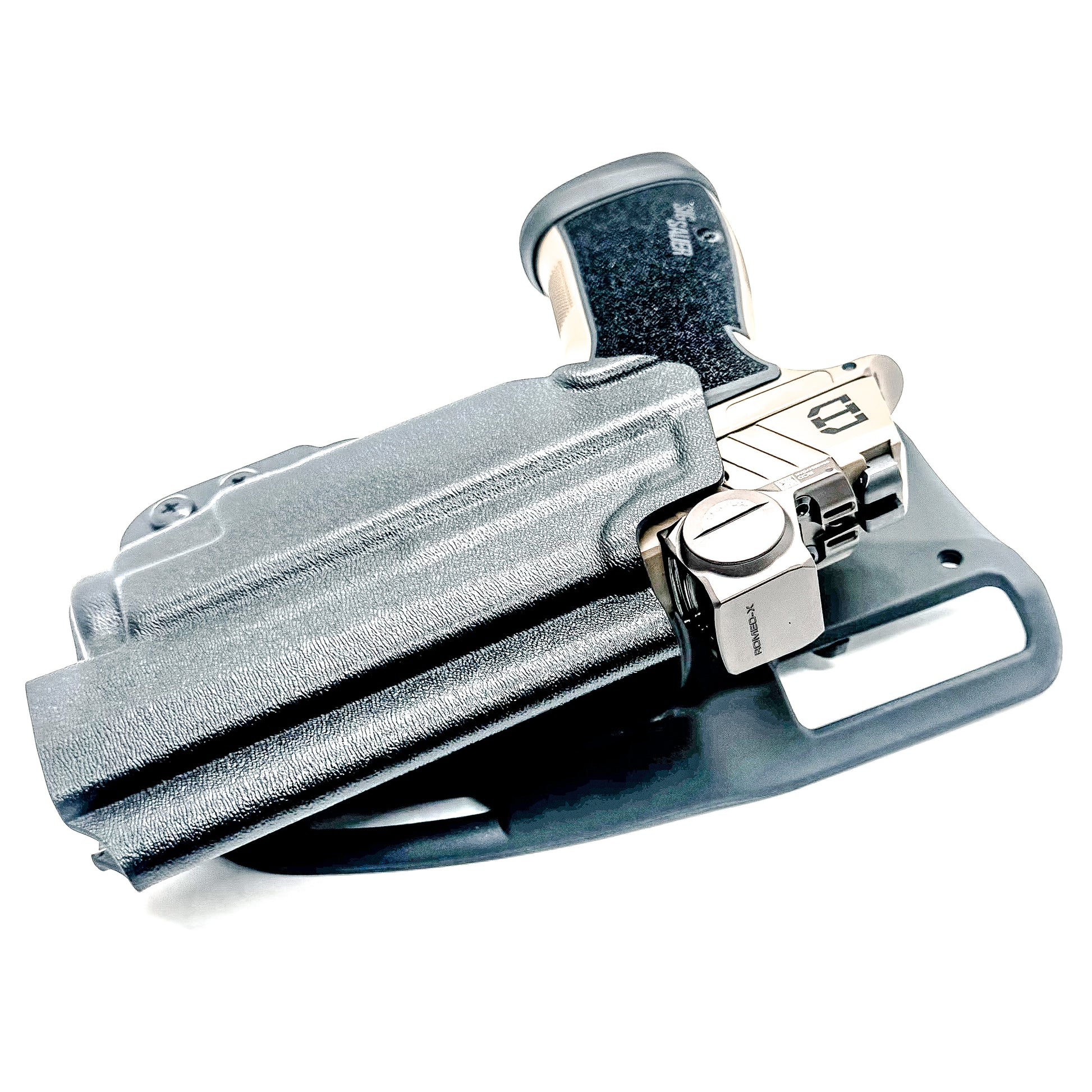 Sig Sauer P365-DH3 AXG with TLR-7 X or A (OWB) Outside Waistband light duty & competition holster with adjustable retention and optics support