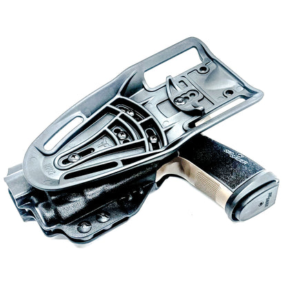 Sig Sauer P365-DH3 AXG with TLR-7 X or A (OWB) Outside Waistband light duty & competition holster with adjustable retention and optics support