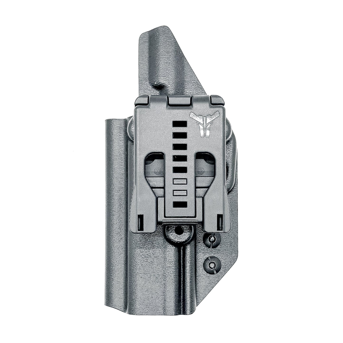 Versatile black OWB holster for Sig Sauer P365-FUSE. Ambidextrous design, optic-ready, and adjustable cant from  Four Brothers Holsters