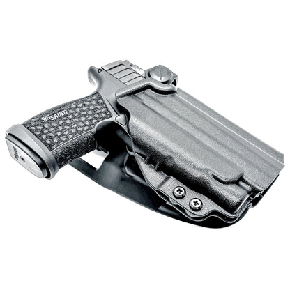 OWB holster for Sig Sauer P365-FUSE & FOXTROT2R. Outside Waistband light duty & competition holster with adjustable retention and optics support.