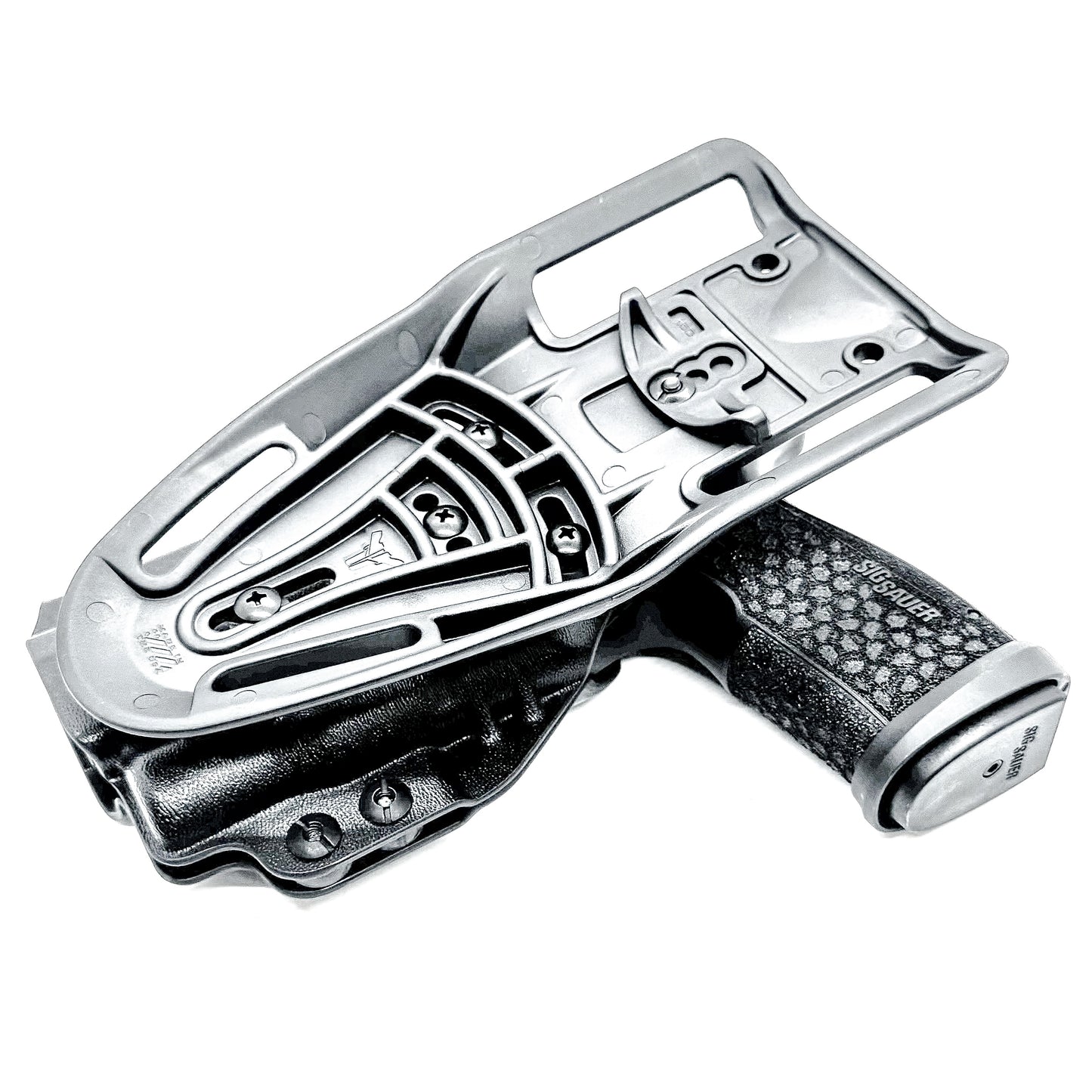 OWB holster for Sig Sauer P365-FUSE & FOXTROT2R. Outside Waistband light duty & competition holster with adjustable retention and optics support.