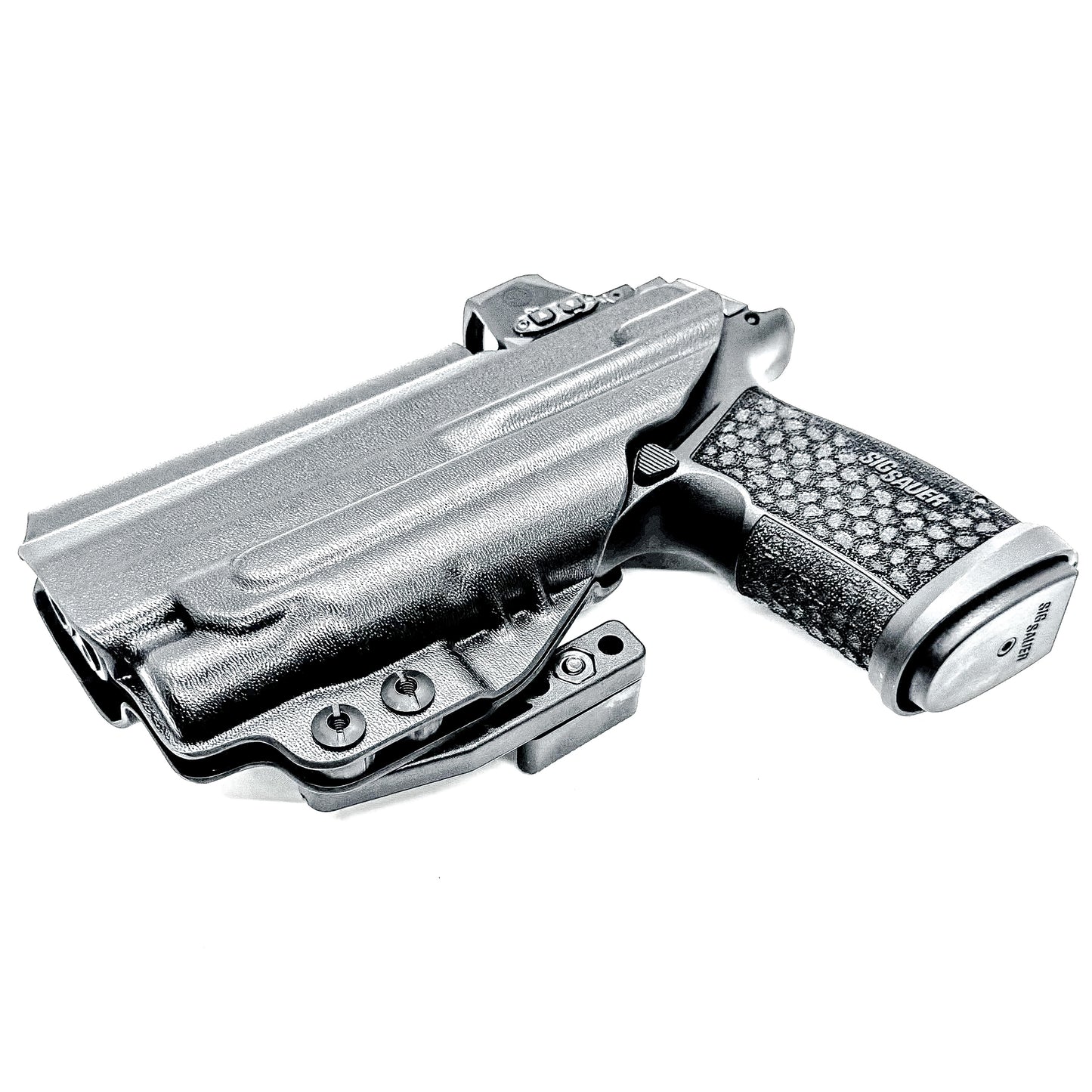 IWB holster for Sig Sauer P365-FUSE & FOXTROT2R. Inside Waistband concealed carry holster with adjustable retention and reduced printing.