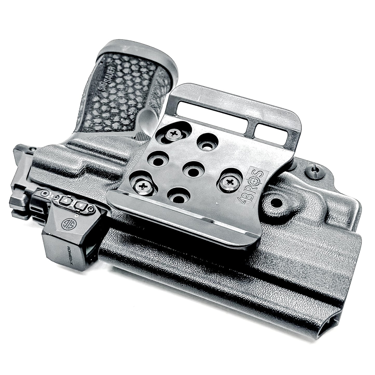 OWB holster for Sig Sauer P365-FUSE & FOXTROT2R. Outside Waistband holster for range, training, and open carry with adjustable retention.