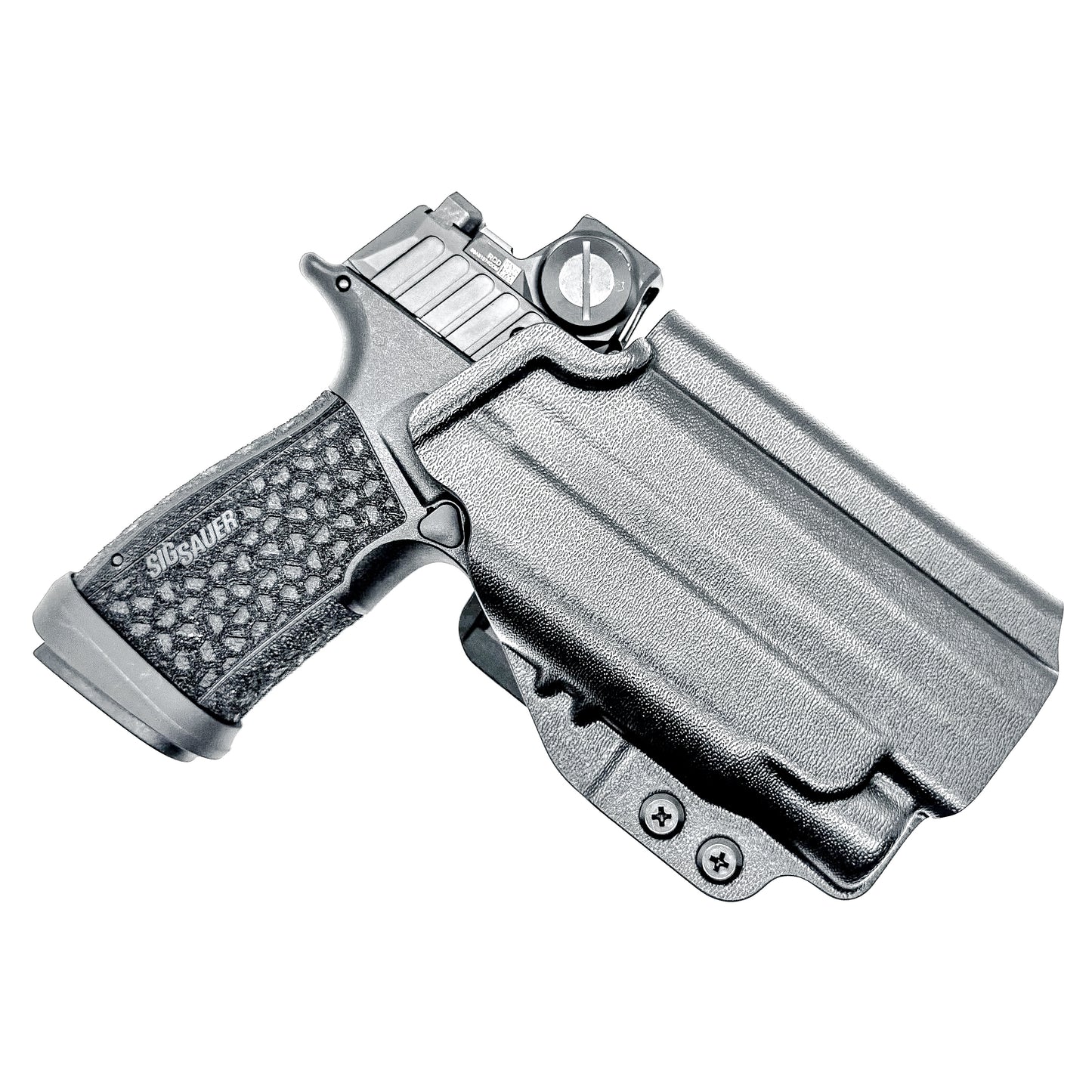 OWB holster for Sig Sauer P365-FUSE & FOXTROT2R. Outside Waistband holster for range, training, and open carry with adjustable retention.