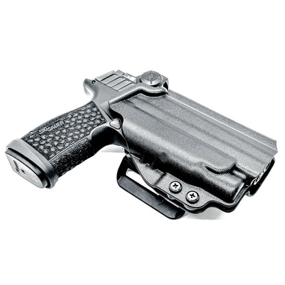 OWB holster for Sig Sauer P365-FUSE & FOXTROT2R. Outside Waistband holster for range, training, and open carry with adjustable retention.