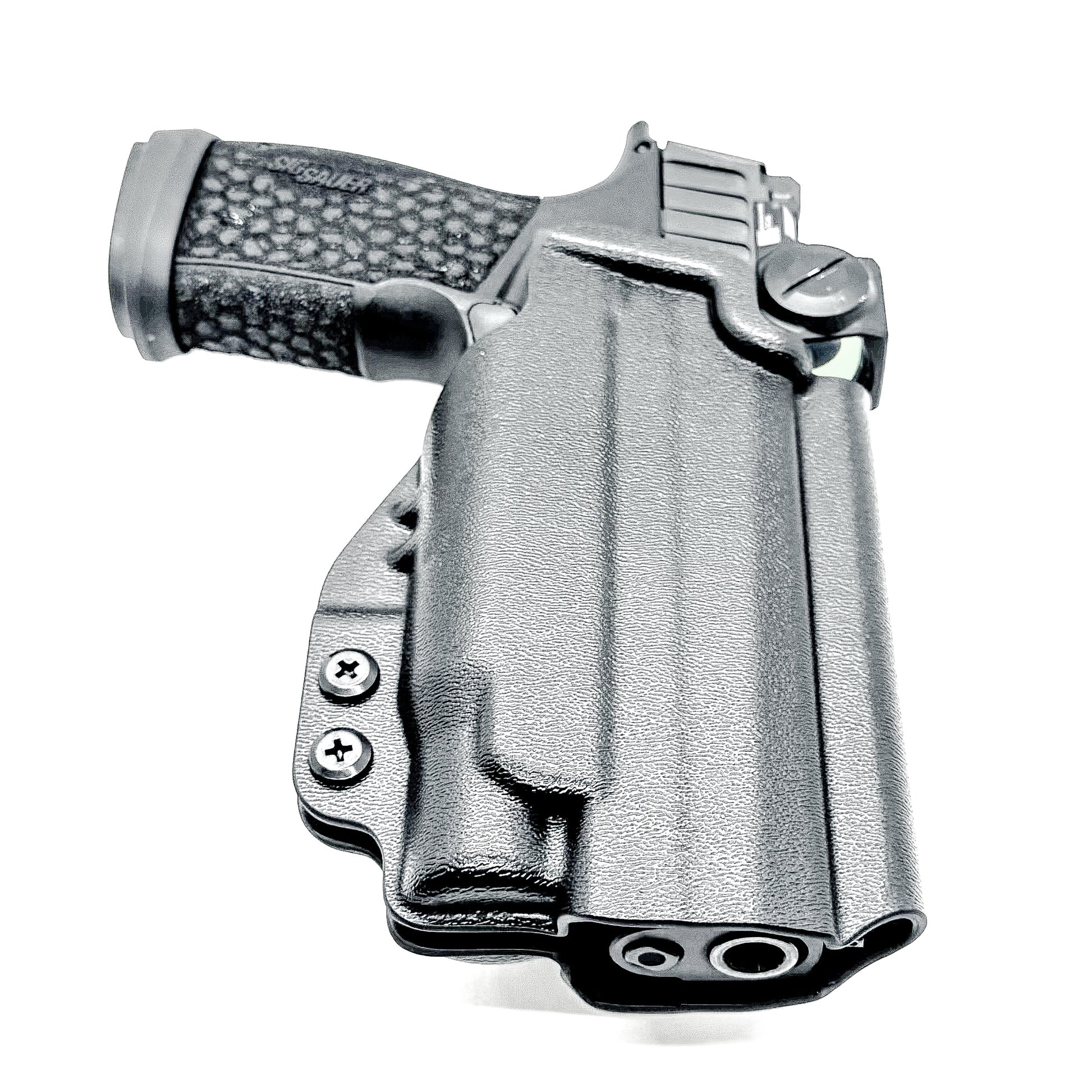 OWB holster for Sig Sauer P365-FUSE & FOXTROT2R. Outside Waistband holster for range, training, and open carry with adjustable retention.