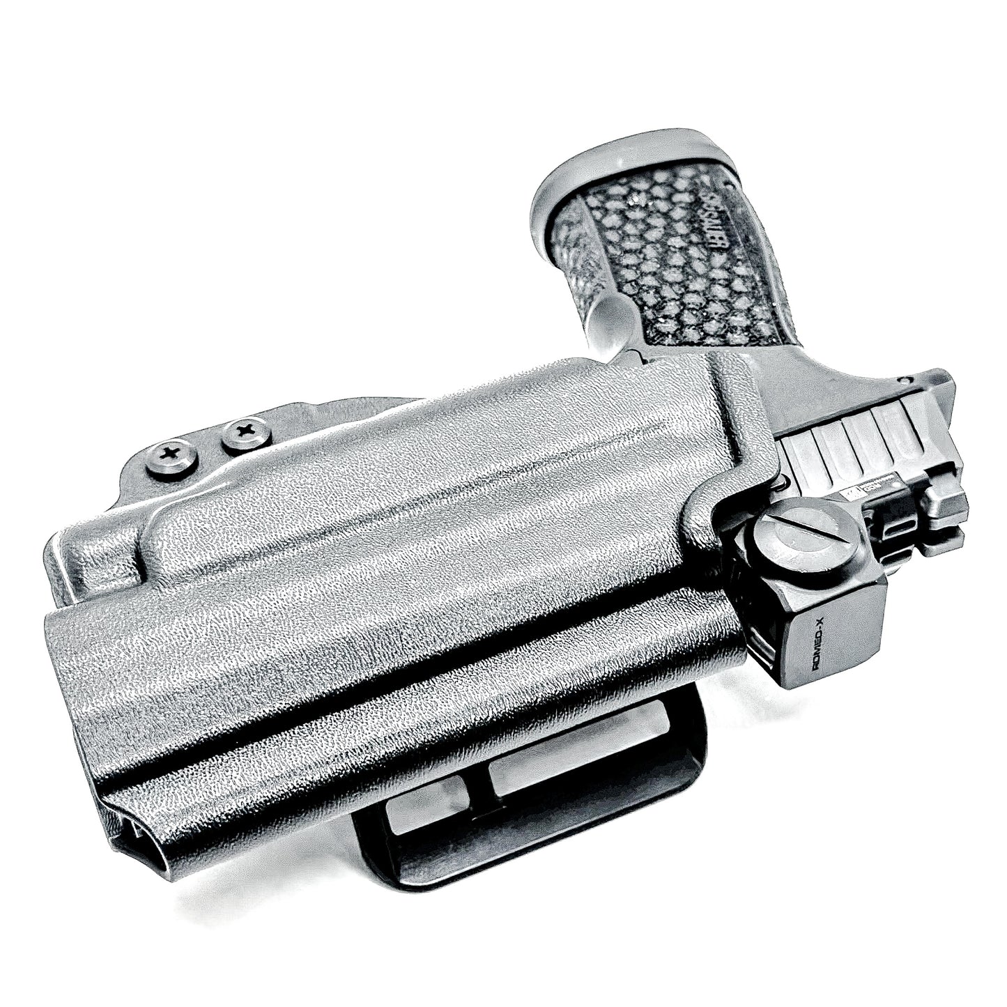 OWB holster for Sig Sauer P365-FUSE & FOXTROT2R. Outside Waistband holster for range, training, and open carry with adjustable retention.