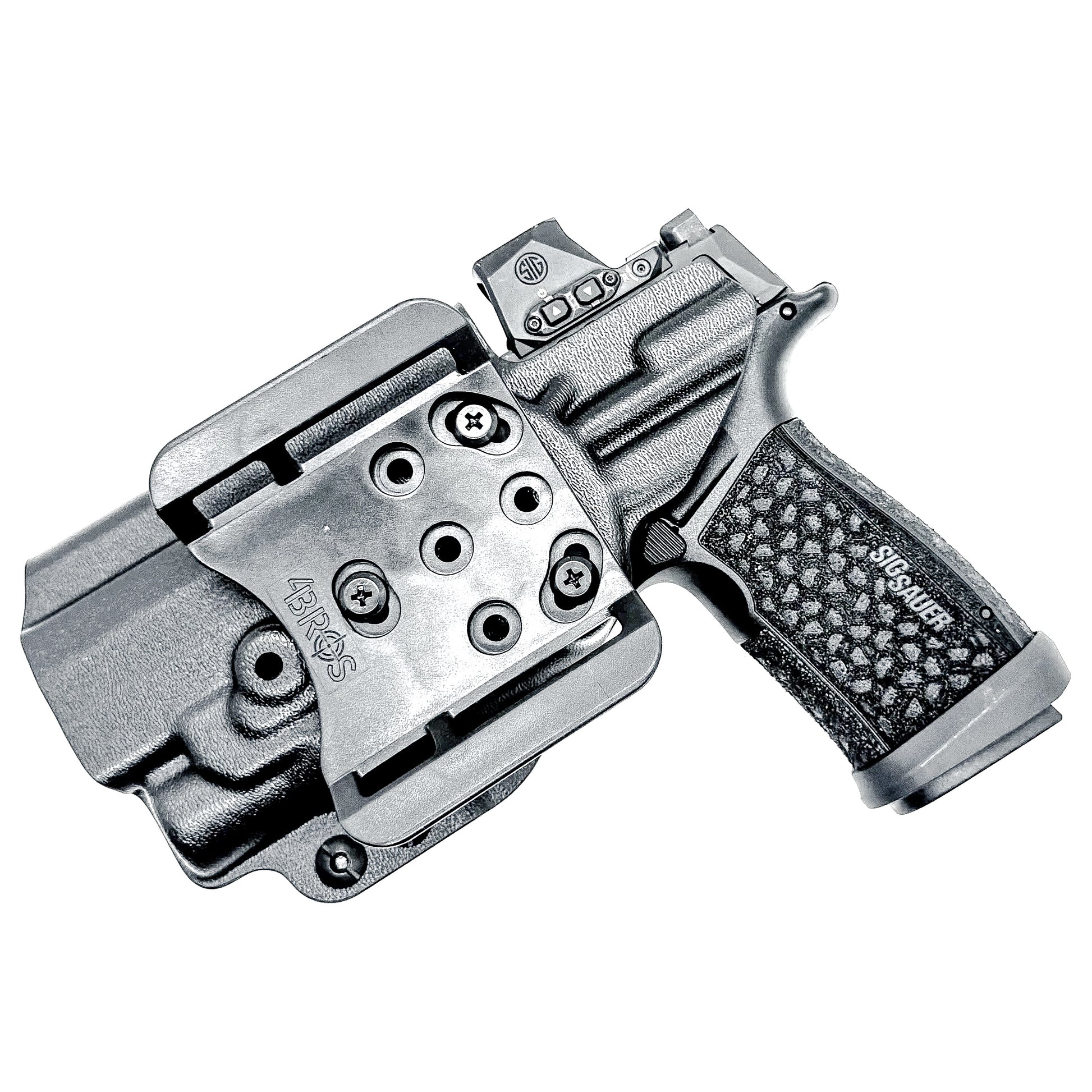 OWB holster for Sig Sauer P365-FUSE & FOXTROT2R. Outside Waistband holster for range, training, and open carry with adjustable retention.
