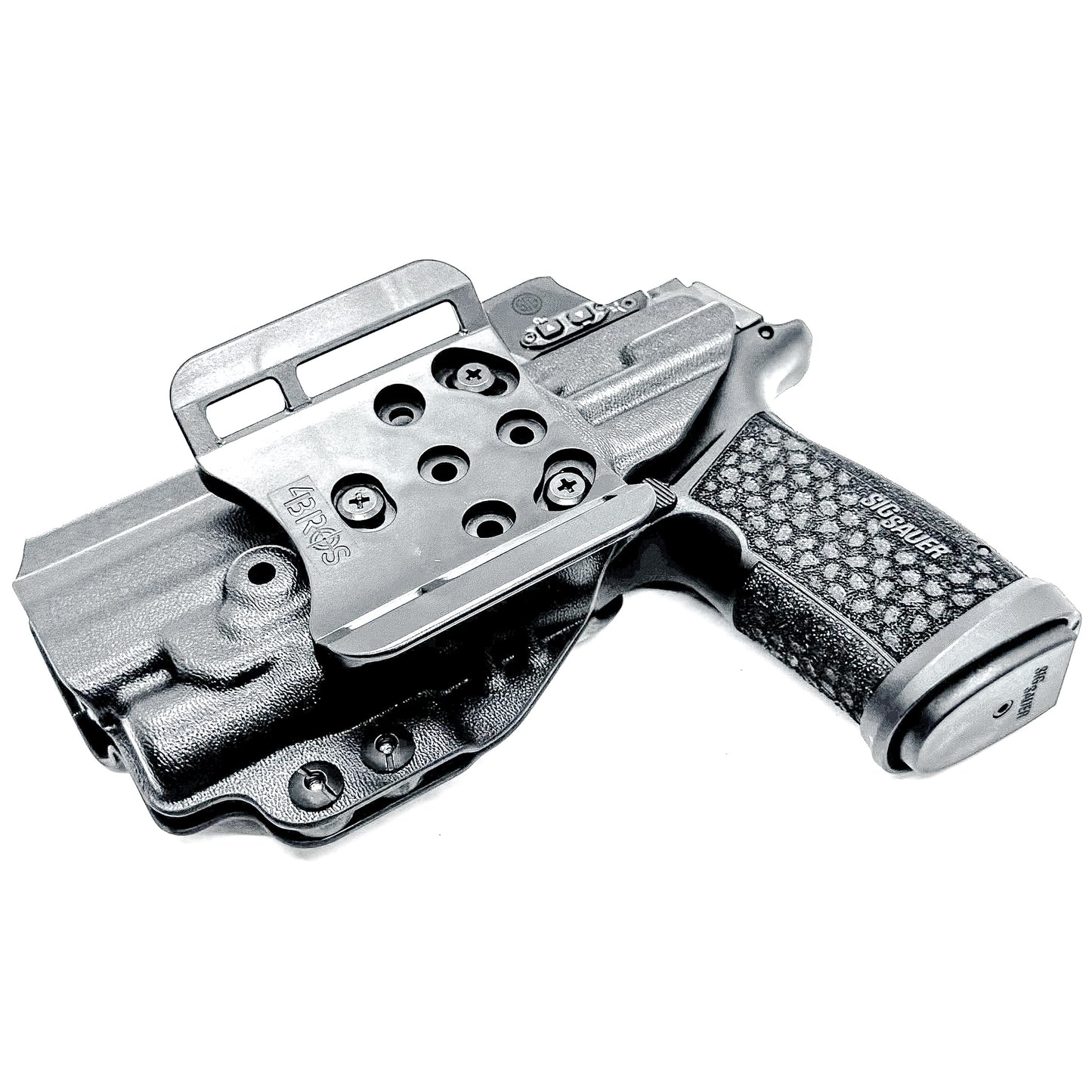 OWB holster for Sig Sauer P365-FUSE & FOXTROT2R. Outside Waistband holster for range, training, and open carry with adjustable retention.