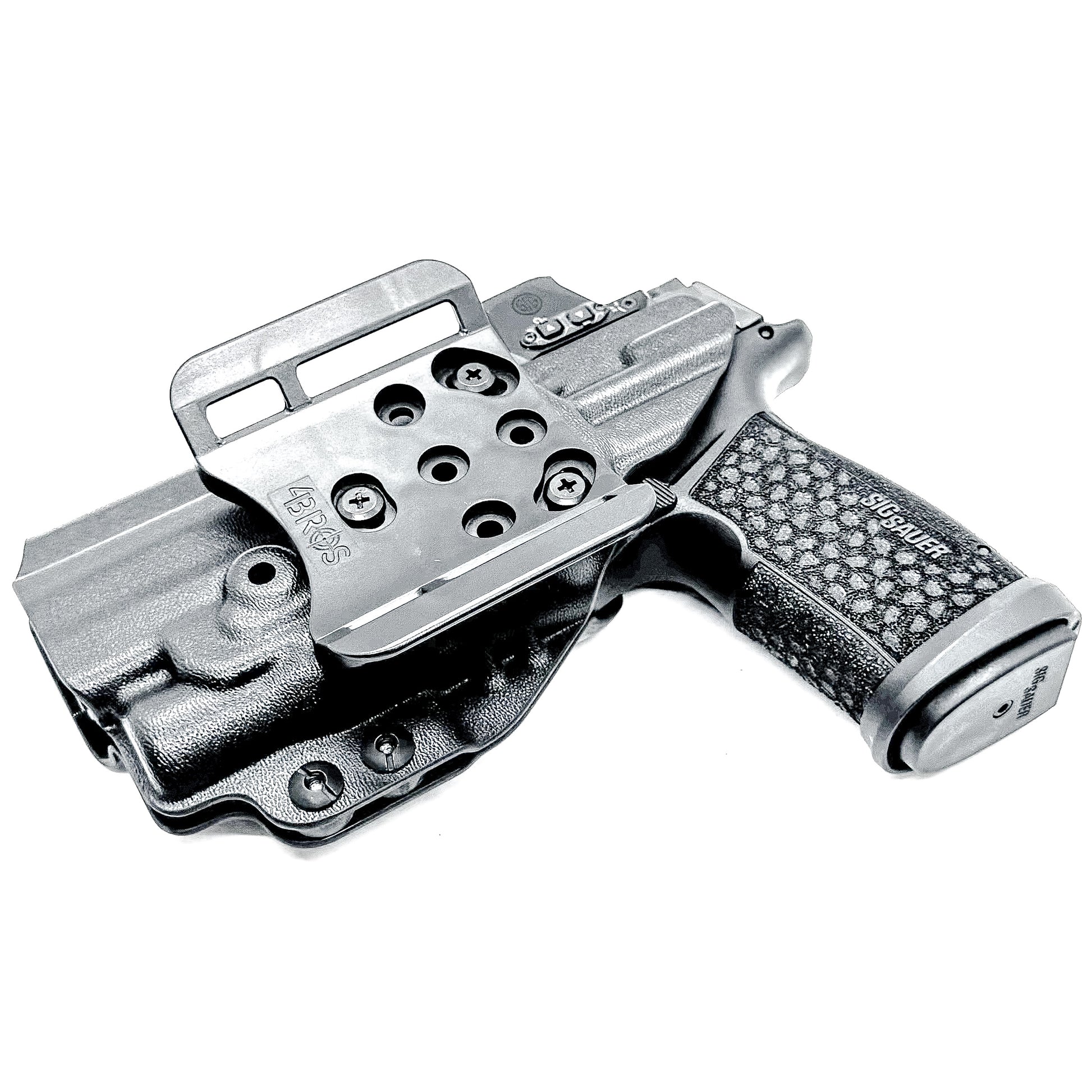 OWB holster for Sig Sauer P365-FUSE & FOXTROT2R. Outside Waistband holster for range, training, and open carry with adjustable retention.