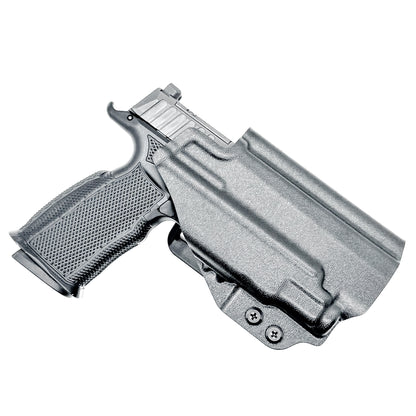Black OWB holster for Sig Sauer P365-FUSE with Icarus Precision A.C.E. “X” MACRO or FUSE EVO grip module and Streamlight TLR-7 Sub series light.