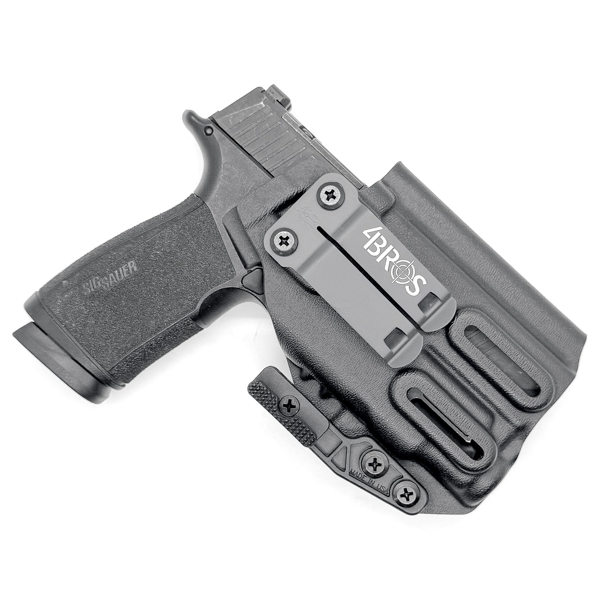 For the best IWB AIWB Inside Waistband Kydex Holster designed to fit the Sig Sauer P365-XMACRO COMP with Streamlight TLR-7 Sub, shop Four Brothers Holsters.