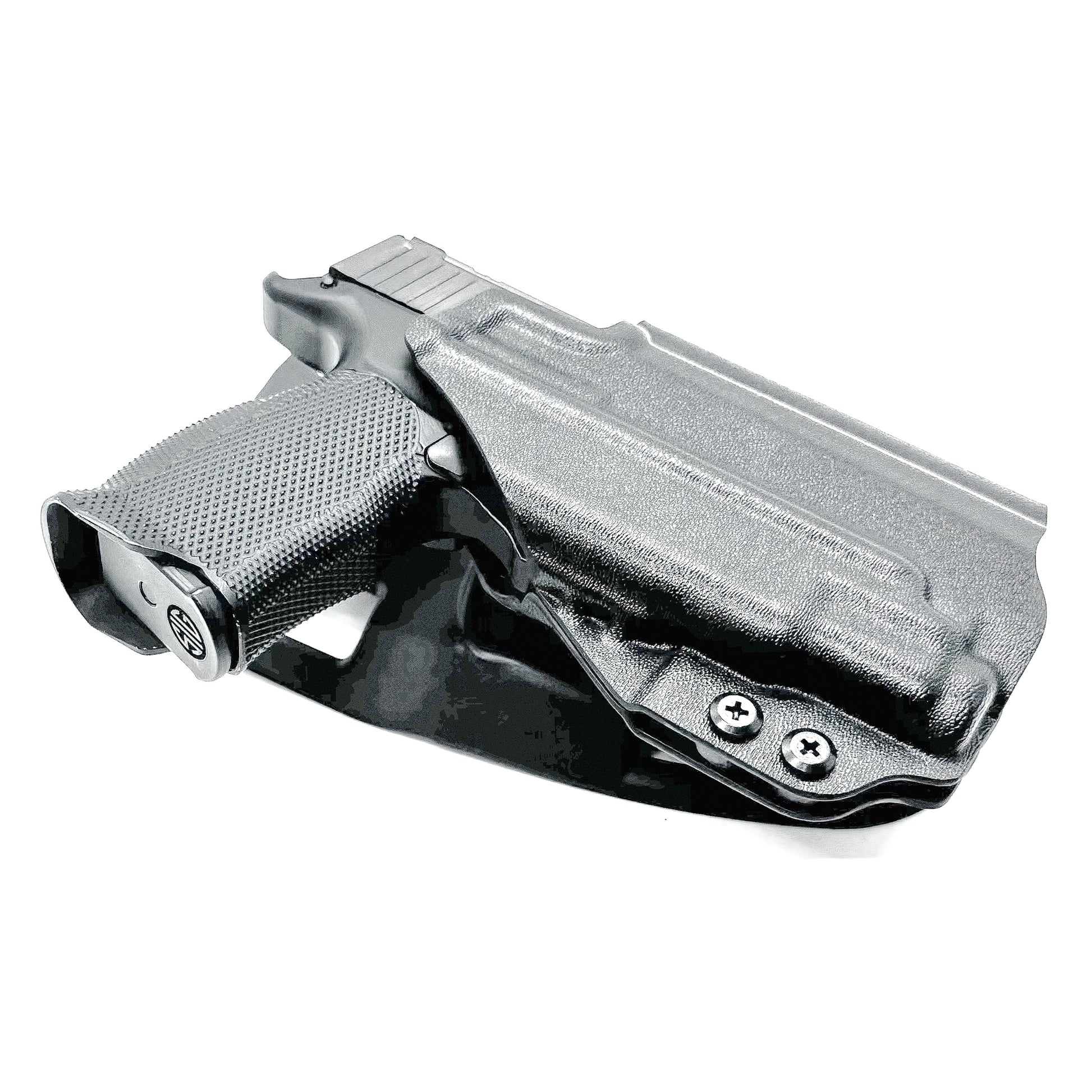 Sig Sauer P365-XMACRO Duty/Competition OWB Holster with Icarus A.C.E. 365 MACRO Grip Module and Streamlight TLR-7 Sub 1913, black Kydex, with Duty Drop