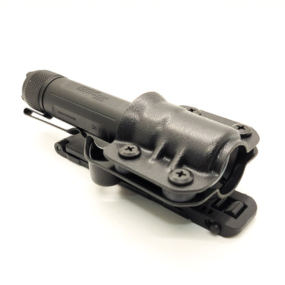 For the best Kydex Outside Waistband & Molle Compatible Sig Sauer Foxtrot-EDC Full Size, Compact & Compact Rose Flashlight Carrier, shop Four Brothers Holsters.