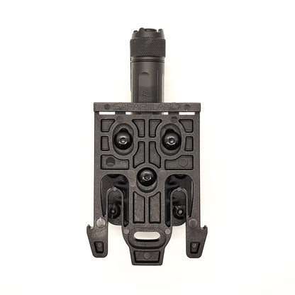 For the best Kydex Outside Waistband & Molle Compatible Sig Sauer Foxtrot-EDC Full Size, Compact & Compact Rose Flashlight Carrier, shop Four Brothers Holsters.