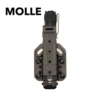 For the best Kydex Outside Waistband & Molle Compatible Sig Sauer Foxtrot-EDC Full Size, Compact & Compact Rose Flashlight Carrier, shop Four Brothers Holsters.