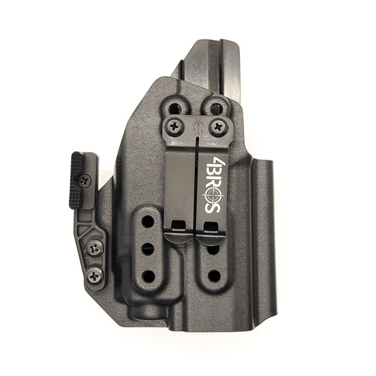 For the best AIWB, IWB Kydex Inside Waistband Holster Designed to fit the Sig Sauer P320 Compact & Carry with the Align Tactical Thumb Rest and Streamlight TLR-8 A, shop Four Brothers 4BROS holsters. Adjustable retention, full sweat guard, smooth edges, and minimal material for improved concealment. Made in the USA 