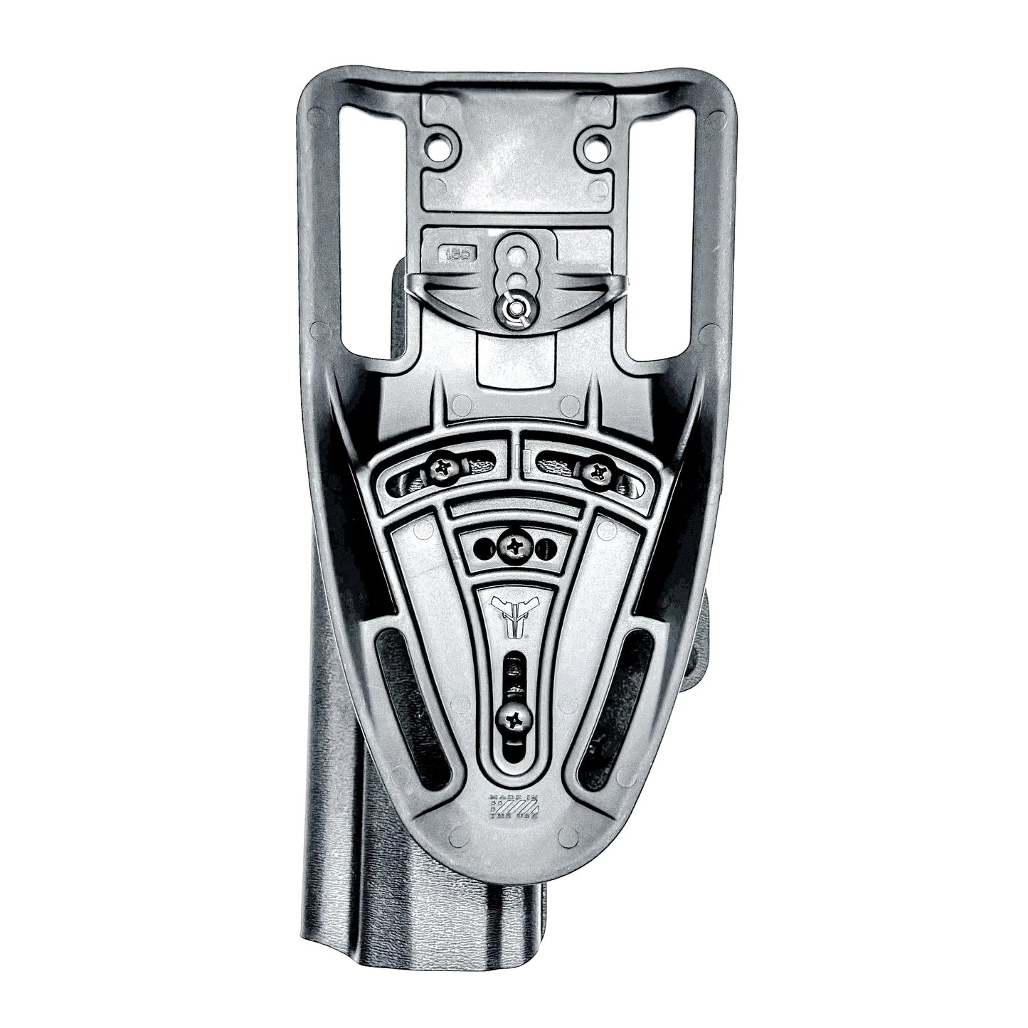 Black Outside Waistband OWB Sig P320 Compact, Carry, M17, M18, and X5 pistols Duty & Competition Style Kydex Holster with Duty Drop Attachment.