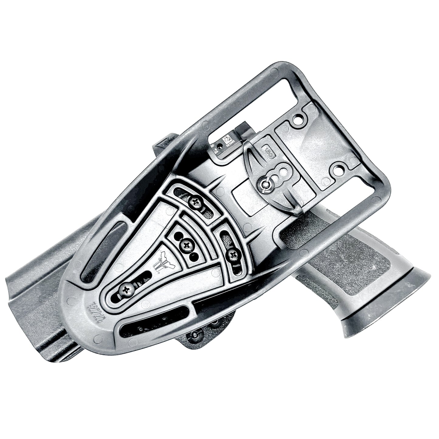 Black Outside Waistband OWB Sig P320 Compact, Carry, M17, M18, and X5 pistols Duty & Competition Style Kydex Holster with Duty Drop Attachment.