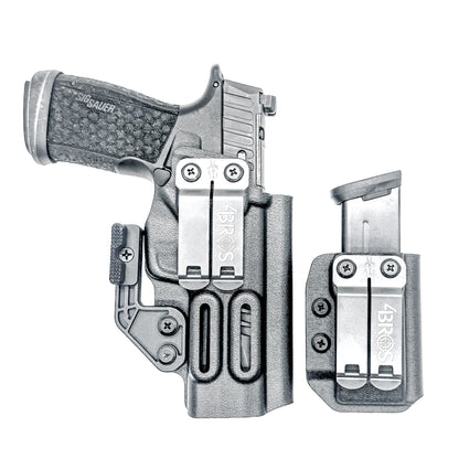 Sig P365-FUSE IWB right-hand holster and matching magazine carrier in black.