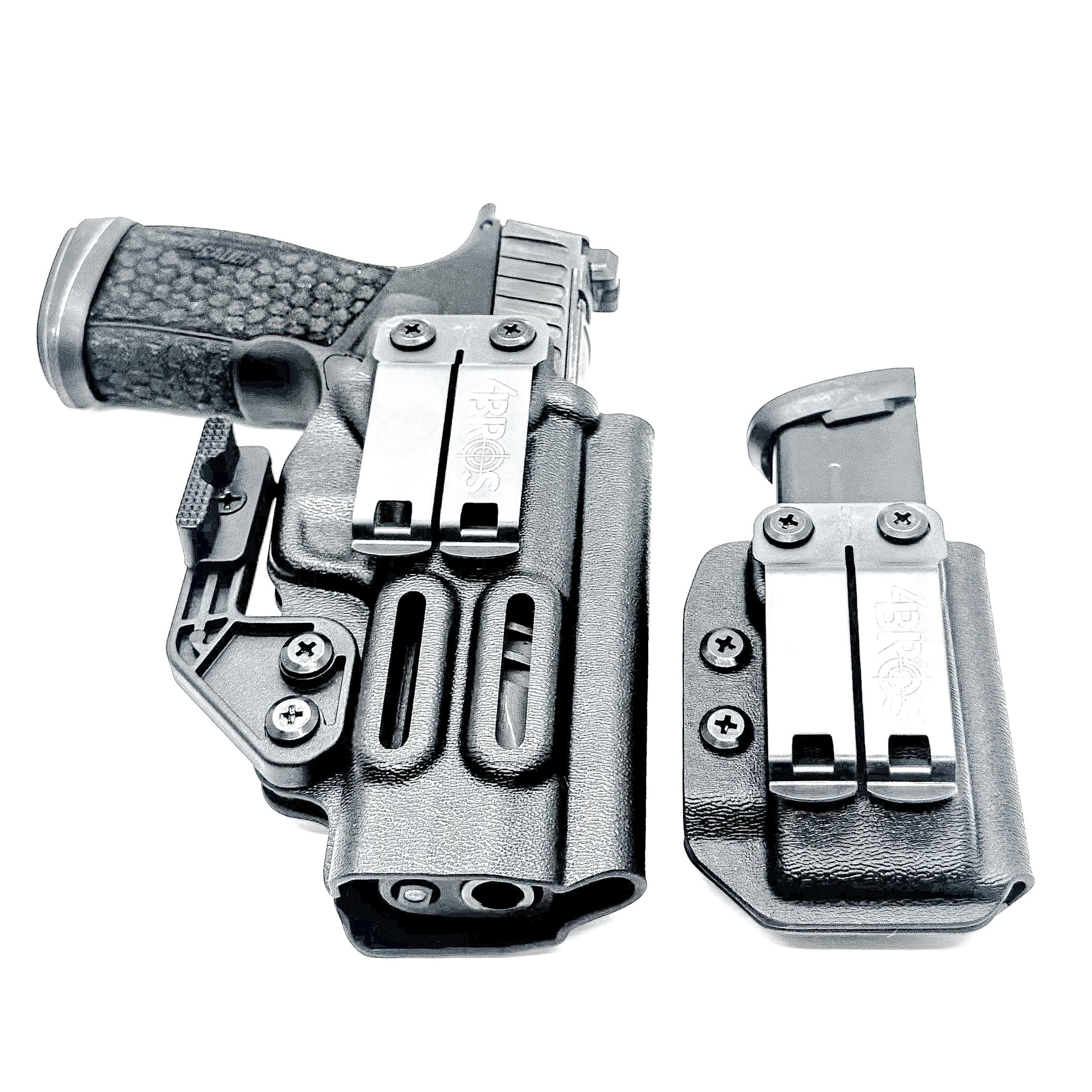 Sig P365-FUSE IWB right-hand holster and matching magazine carrier in black.