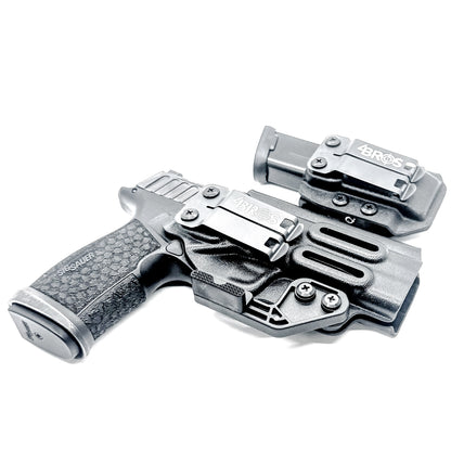 Sig P365-FUSE IWB right-hand holster and matching magazine carrier in black.