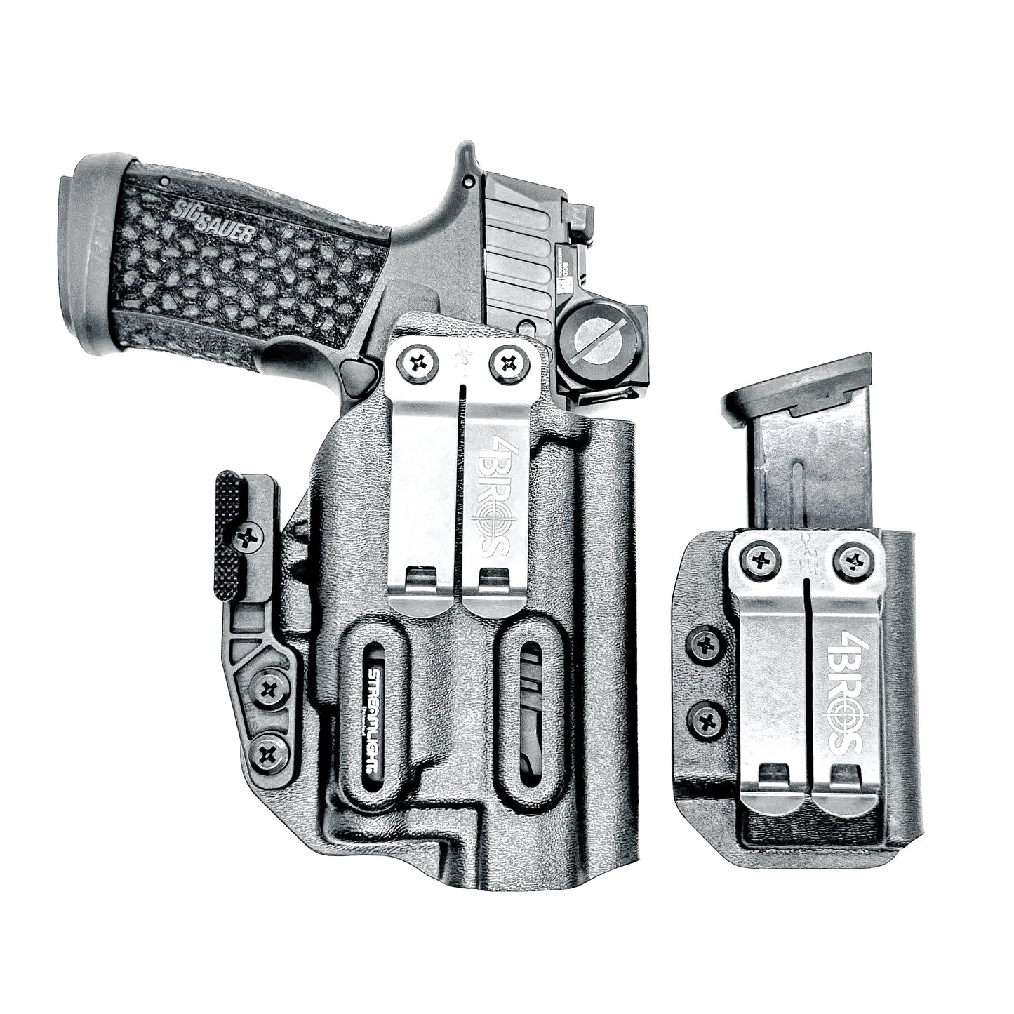 Inside Waistband IWB Holster & Magazine carrier Combo for the Sig Sauer P365-FUSE & Streamlight TLR-7 Sub, X Sub, or TLR-7 HL-X Sub from Four Brothers Holsters