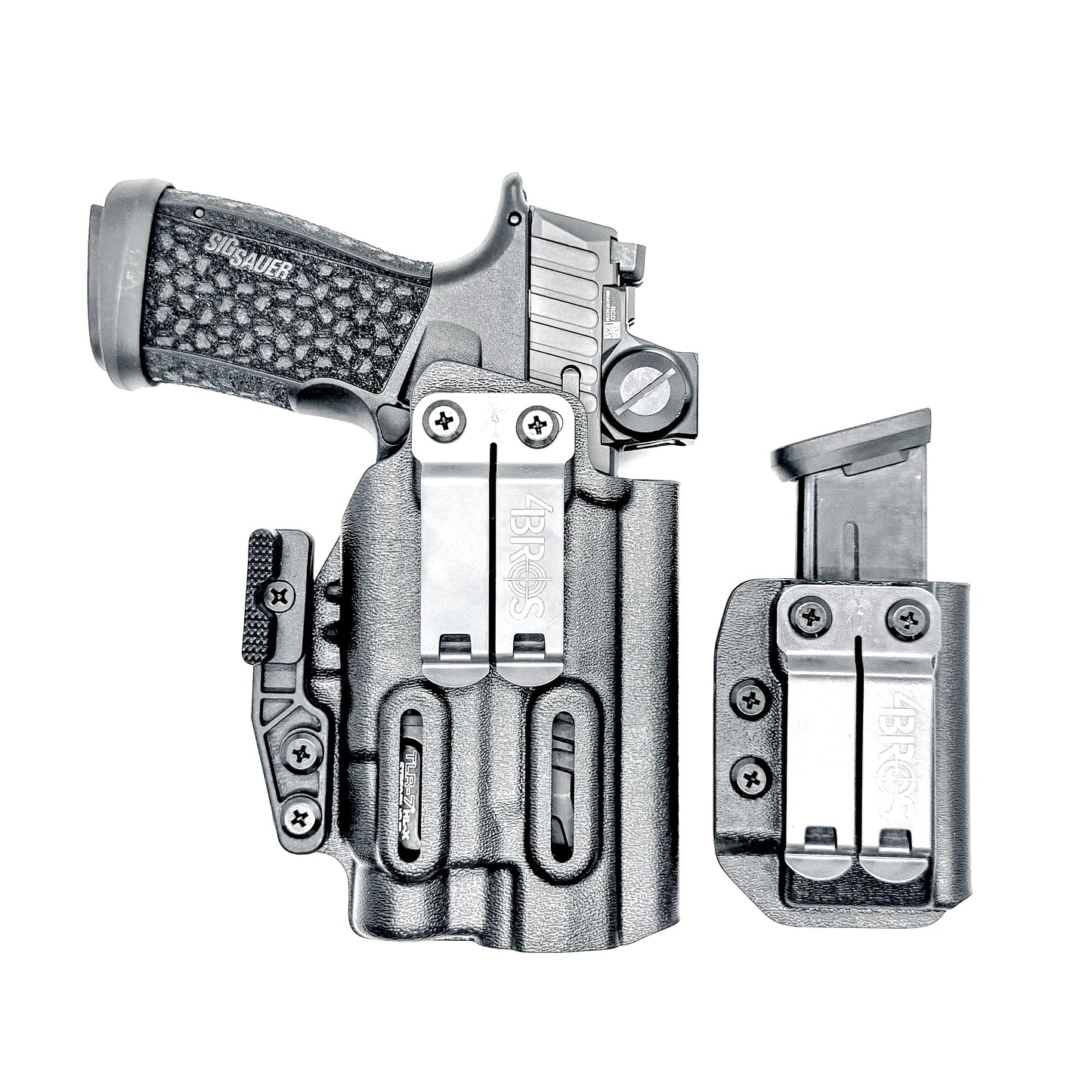 Inside Waistband IWB Holster & Magazine carrier Combo fits Sig Sauer P365-FUSE or P365-XMACRO & Streamlight TLR-7 X/A or TLR-7 HL-X from Four Brothers Holsters