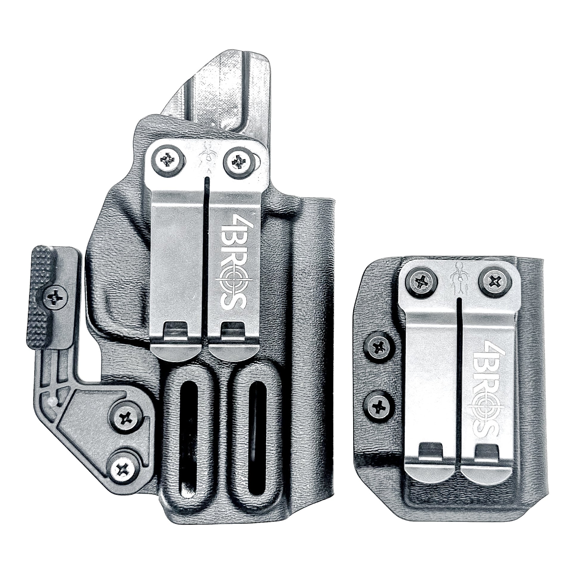 Sig P365-XMACRO IWB right-hand holster and matching magazine carrier in black.