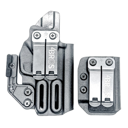 Sig P365-XMACRO IWB right-hand holster and matching magazine carrier in black.