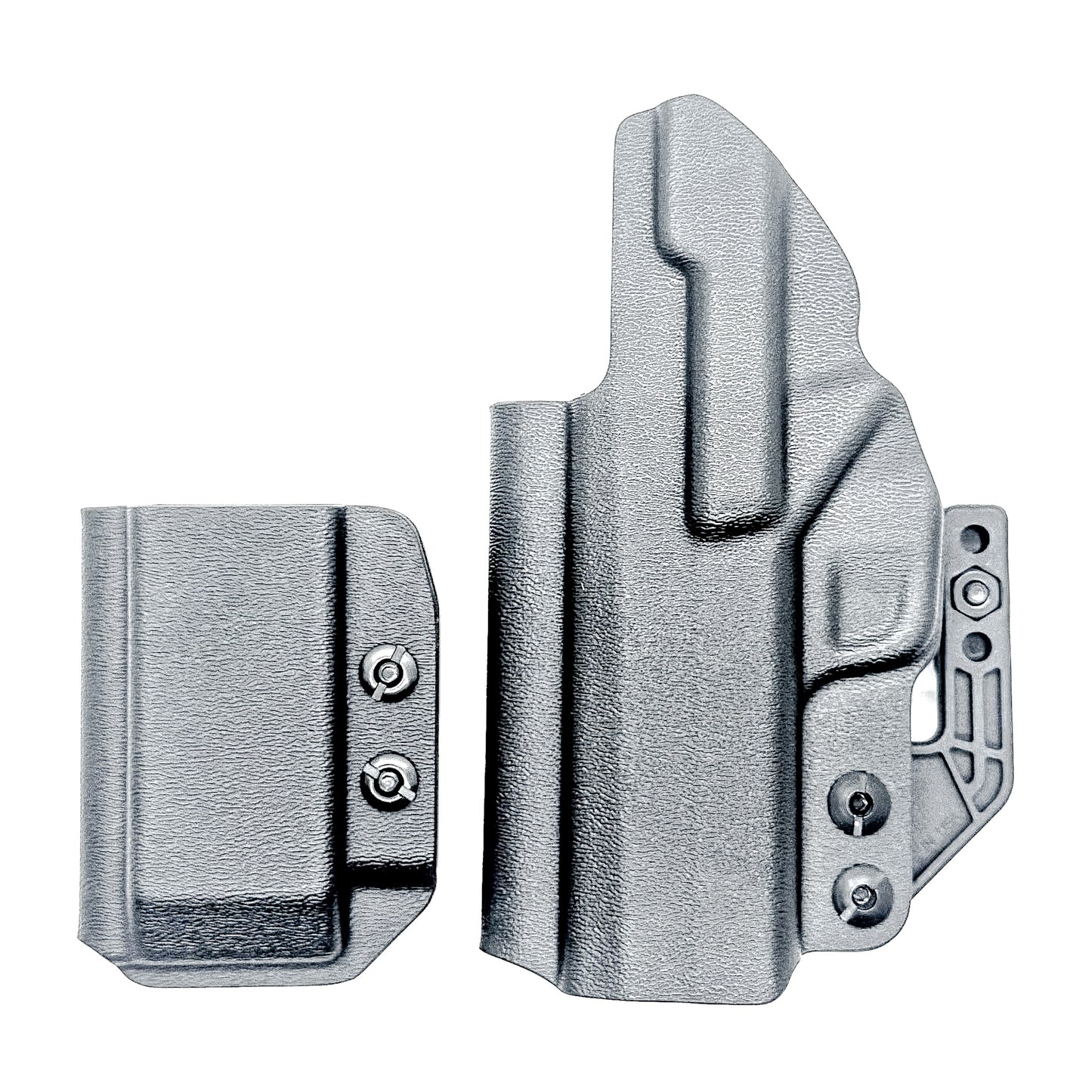 Sig P365-XMACRO IWB right-hand holster and matching magazine carrier in black.