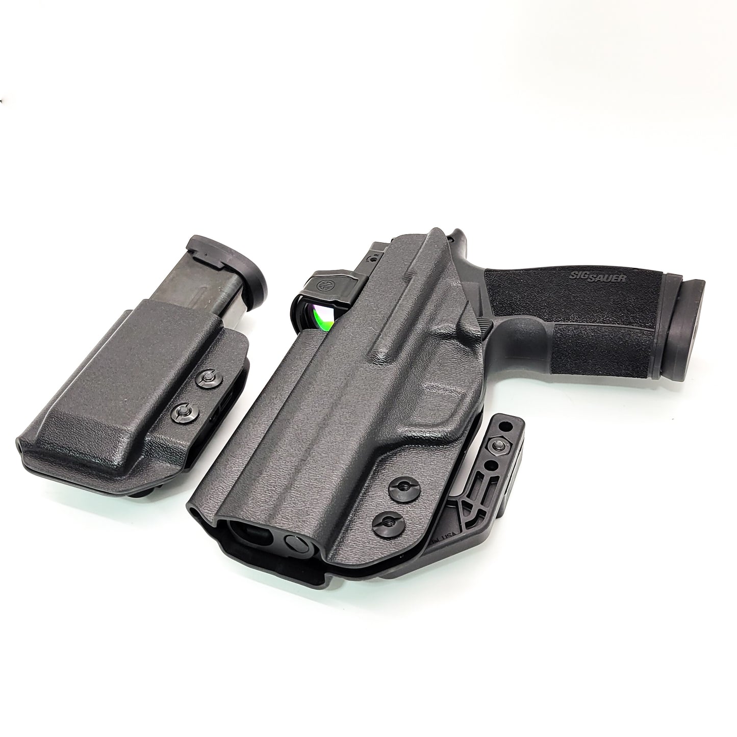 Four Brothers Sig Sauer P365-XMACRO, P365-XMACRO COMP, P365-XMACRO TACOPS, or P365-XMACRO COMP ROMEOZERO ELITE & Magazine Pouch IWB AIWB Inside Waistband Combo.