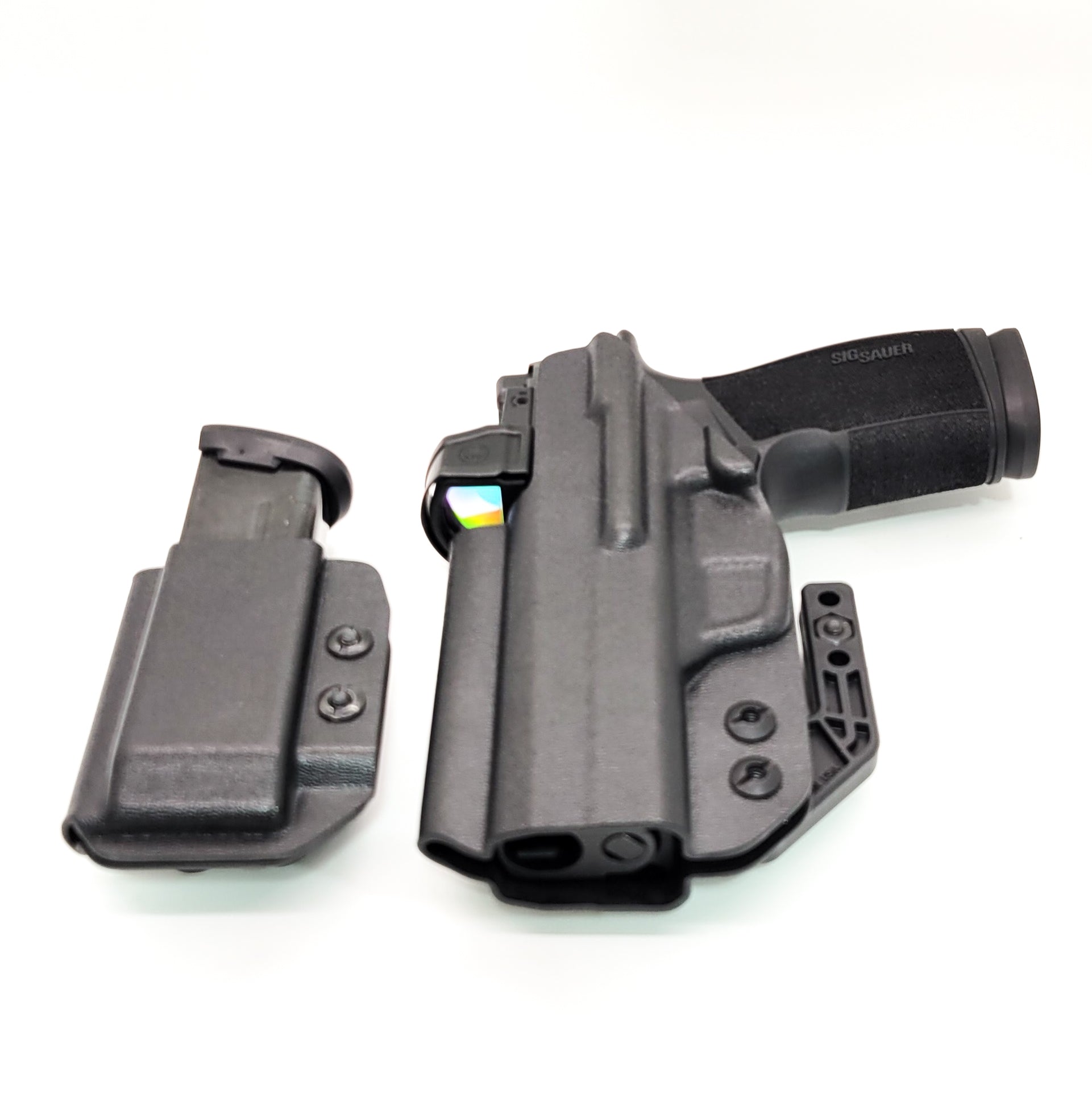 Four Brothers Sig Sauer P365-XMACRO, P365-XMACRO COMP, P365-XMACRO TACOPS, or P365-XMACRO COMP ROMEOZERO ELITE & Magazine Pouch IWB AIWB Inside Waistband Combo.